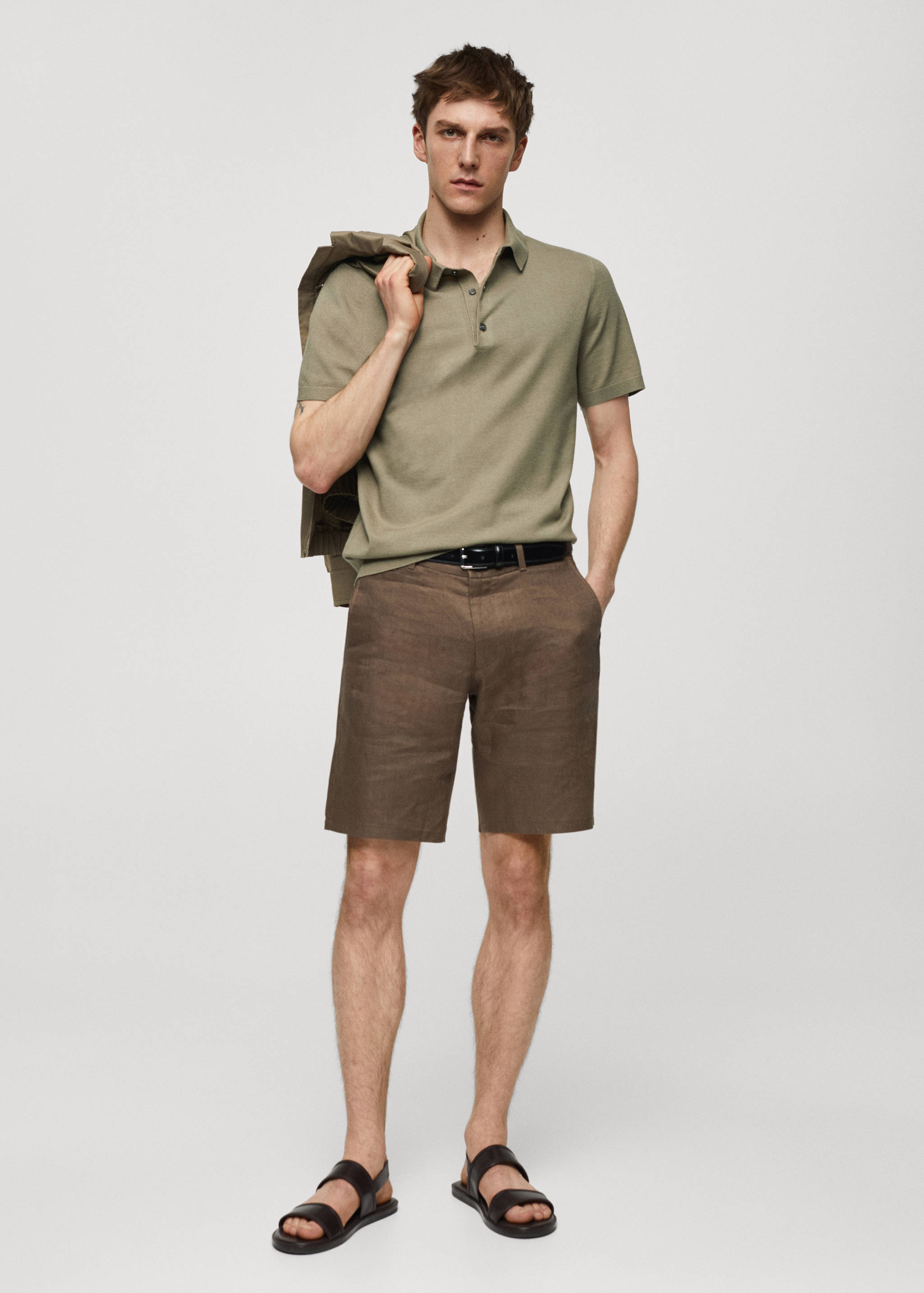 Fine-knit polo shirt - General plane