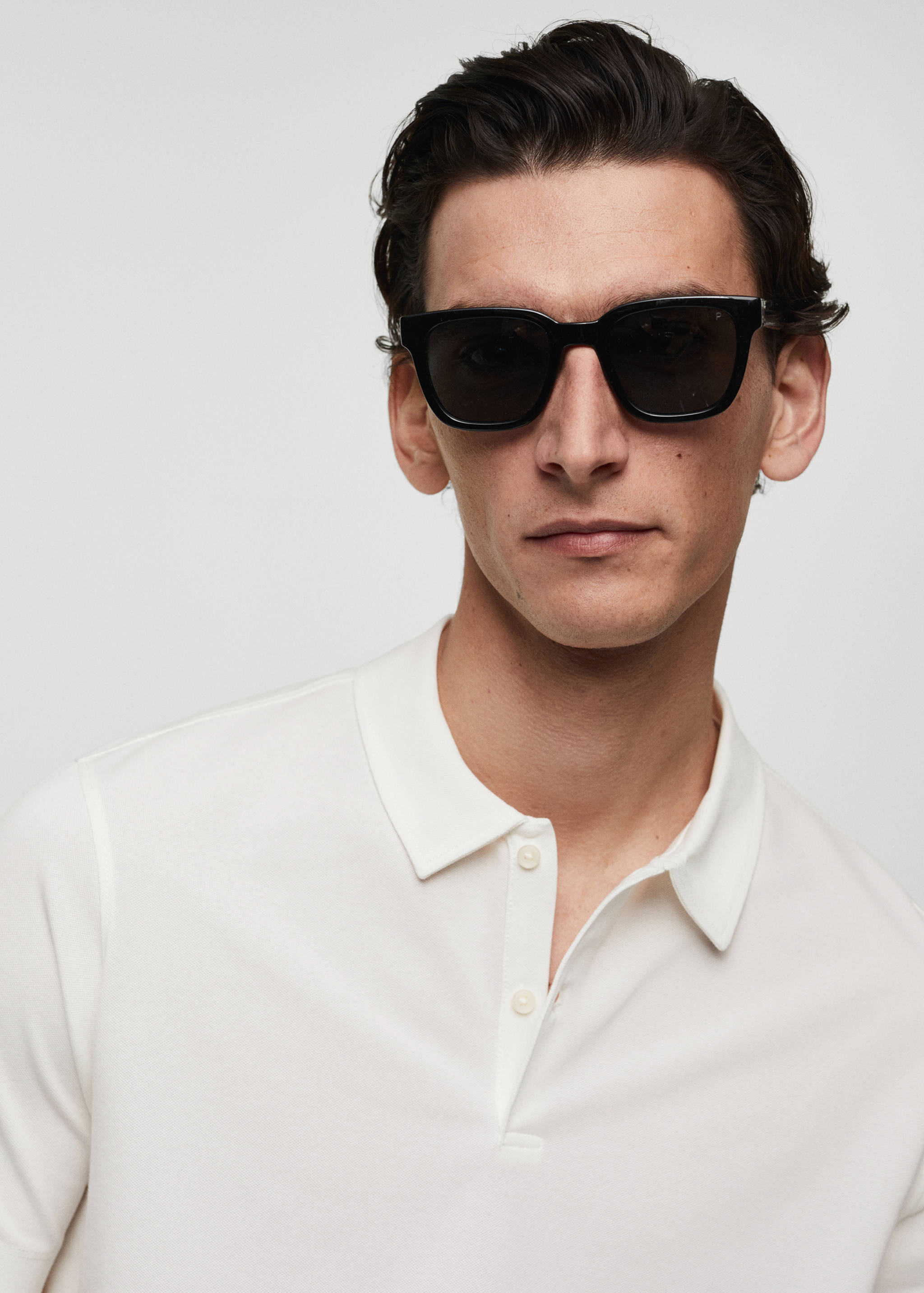 Polo slim-fit piqué de coton texturé - Détail de l'article 1