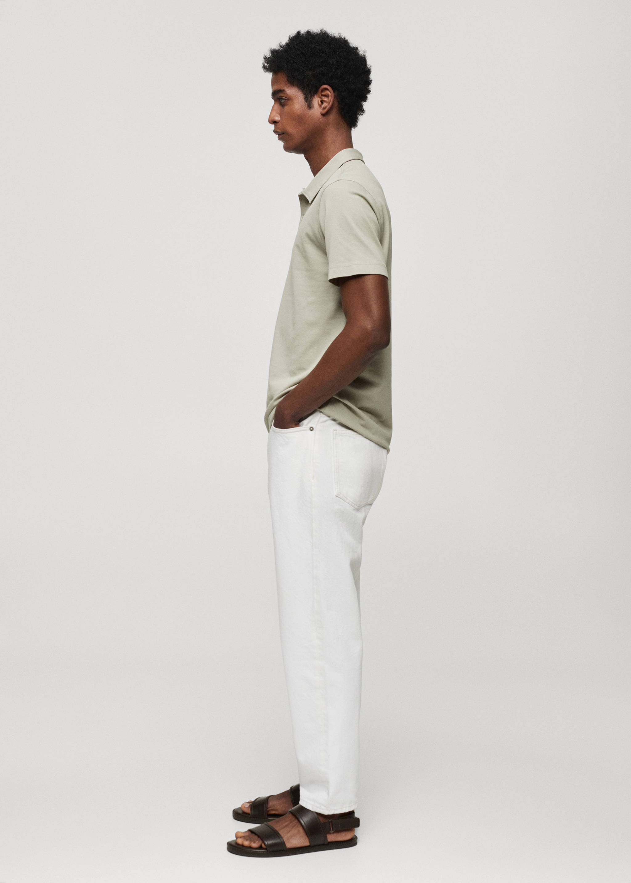 Polo slim-fit piqué de coton texturé - Détail de l'article 2