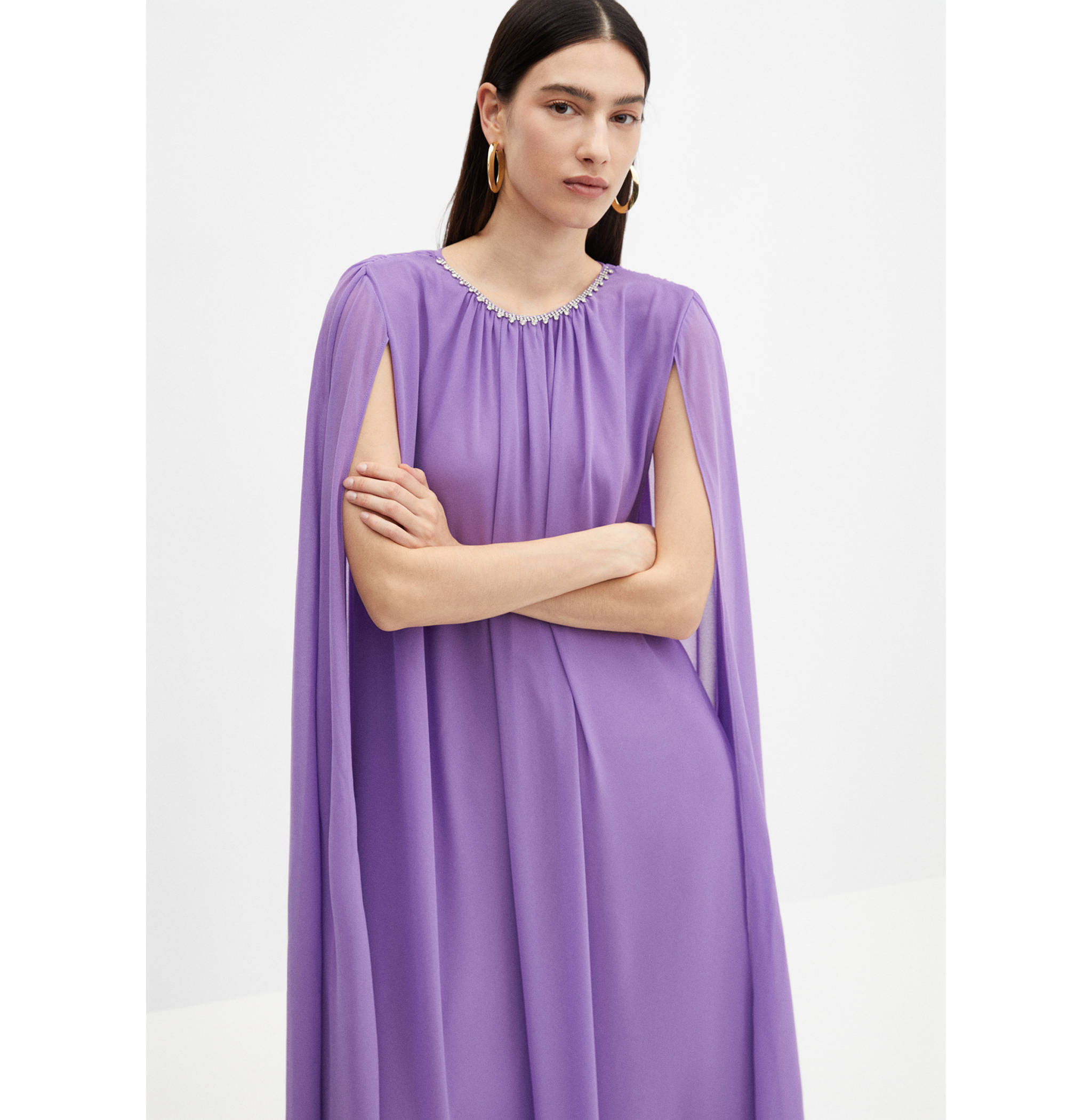 Sleeve slit dress - Medium plane