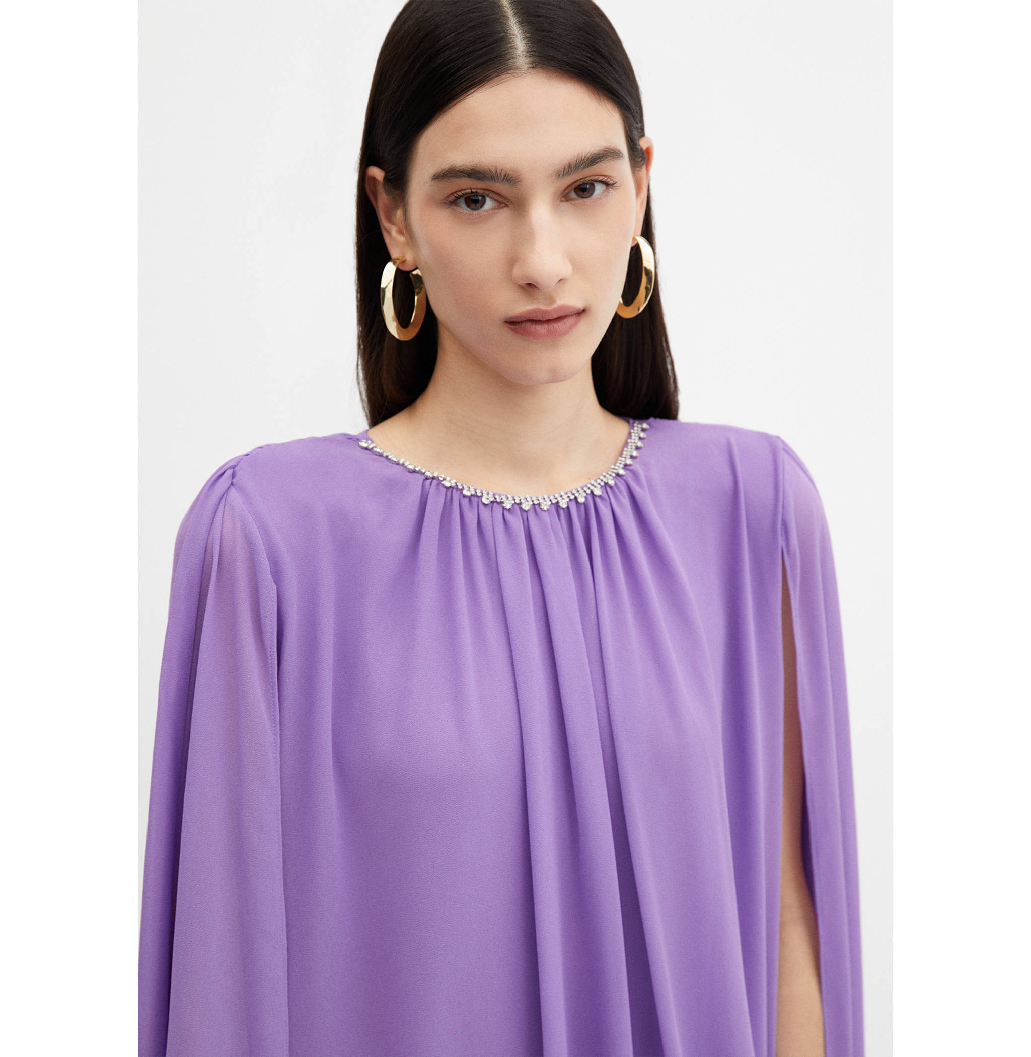 Sleeve slit dress - Details of the article 1