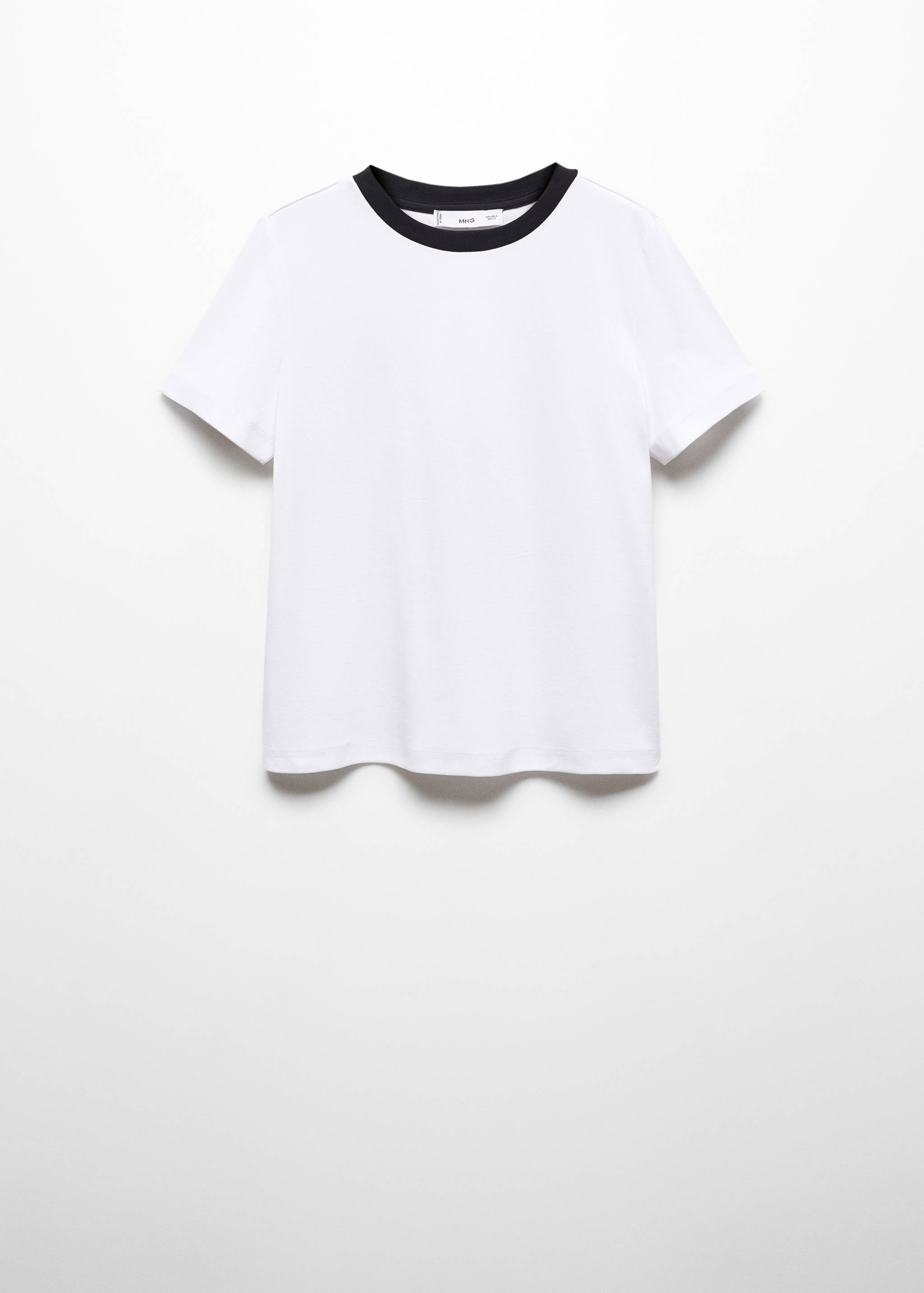 Contrasting collar cotton t-shirt - Article without model
