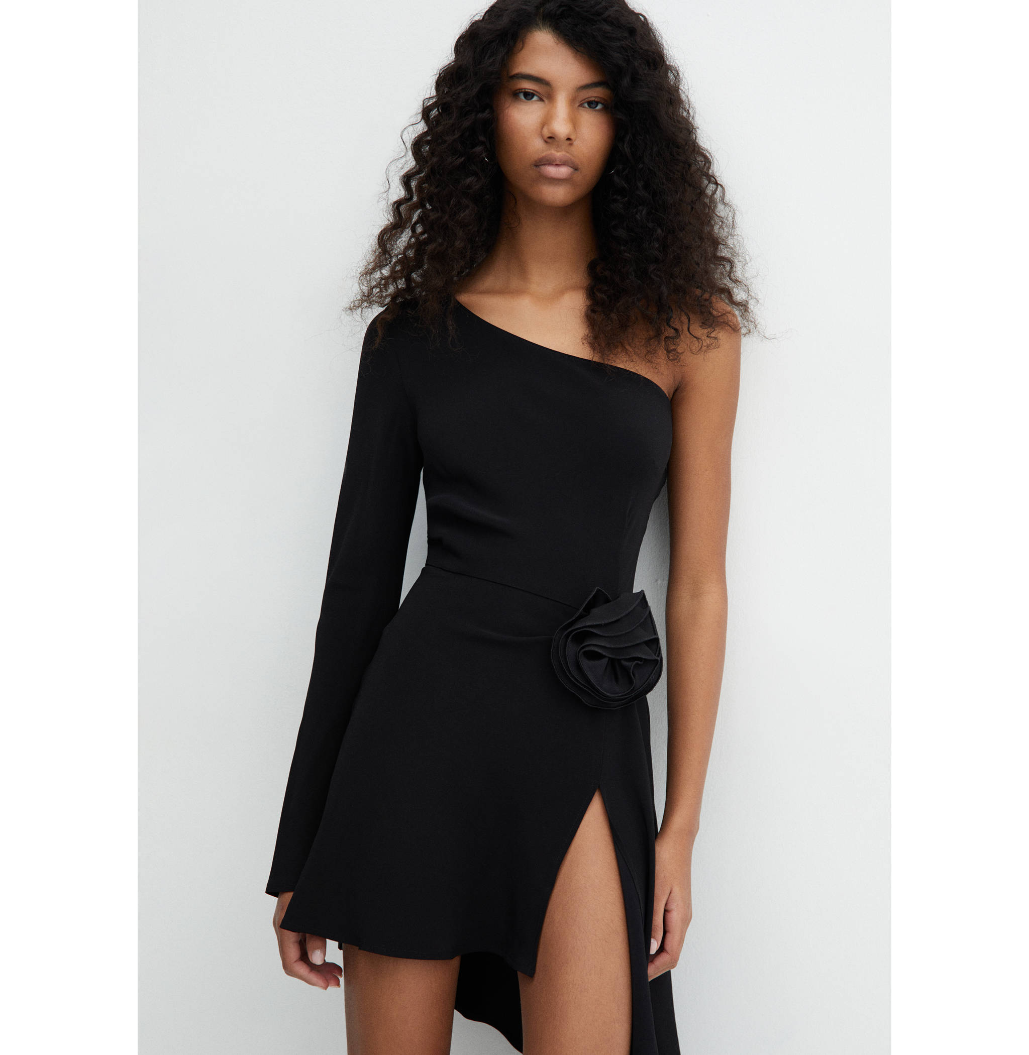Asymmetrical maxi flower dress - Medium plane