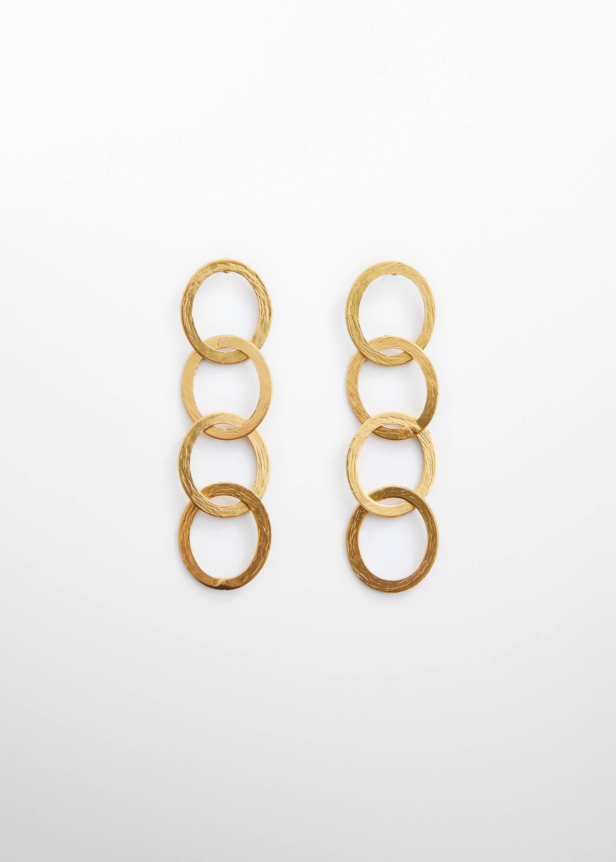 أقراط طويلة بأطواق متشابكة - منتج دون نموذج