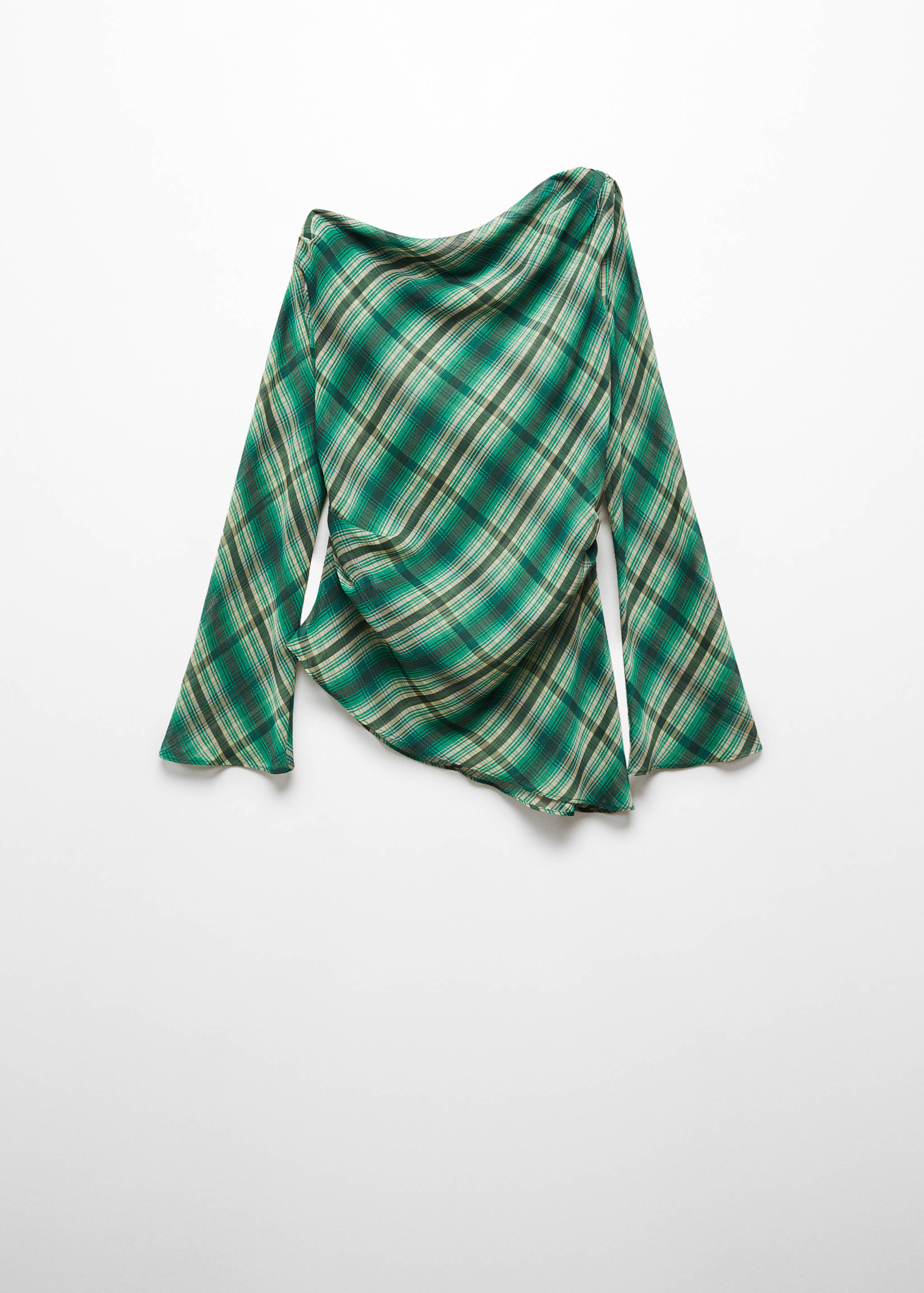 بلوزة مربعات غير متماثلة - منتج دون نموذج