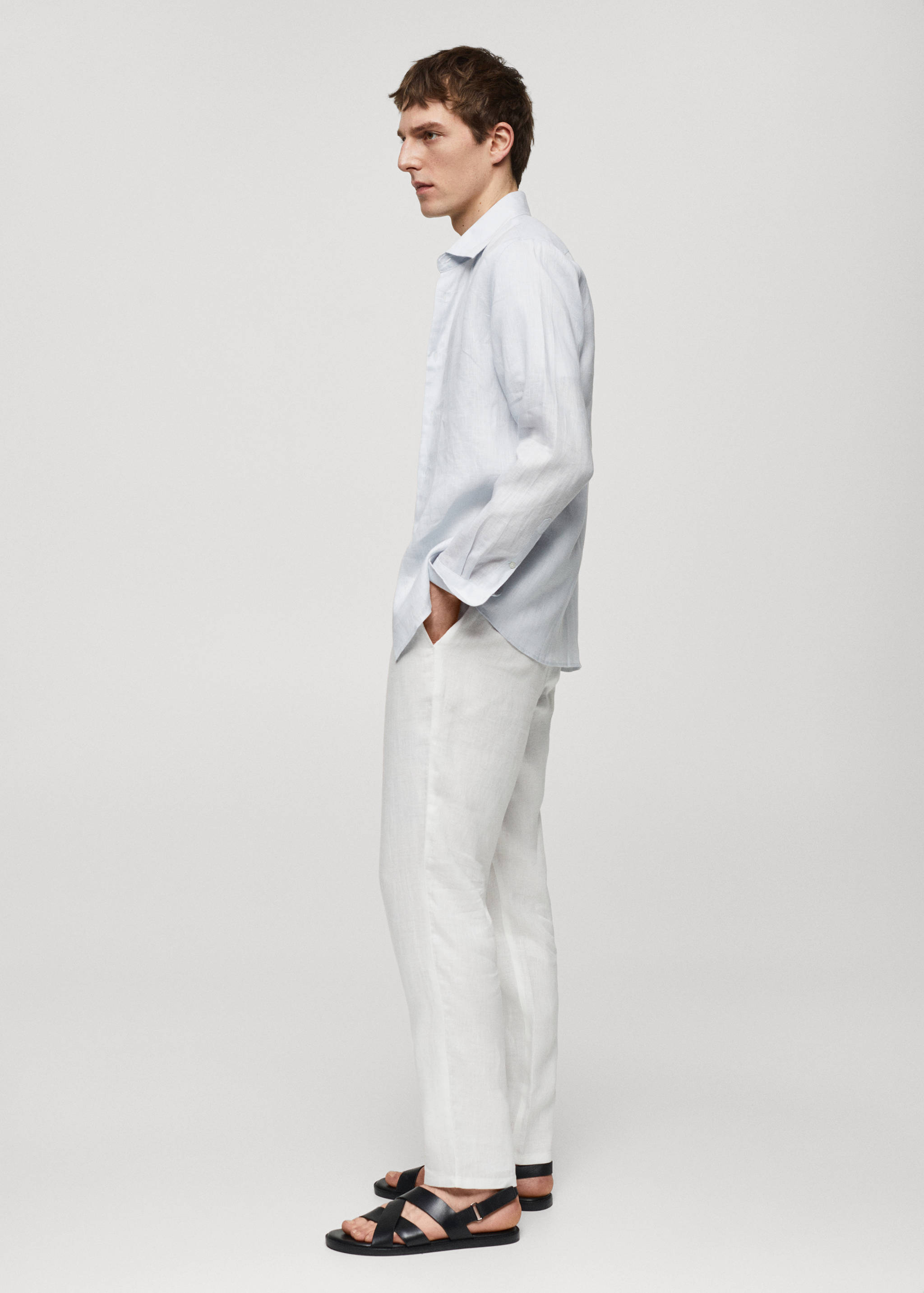 Pantalón 100% lino slim fit - Detalle del artículo 2