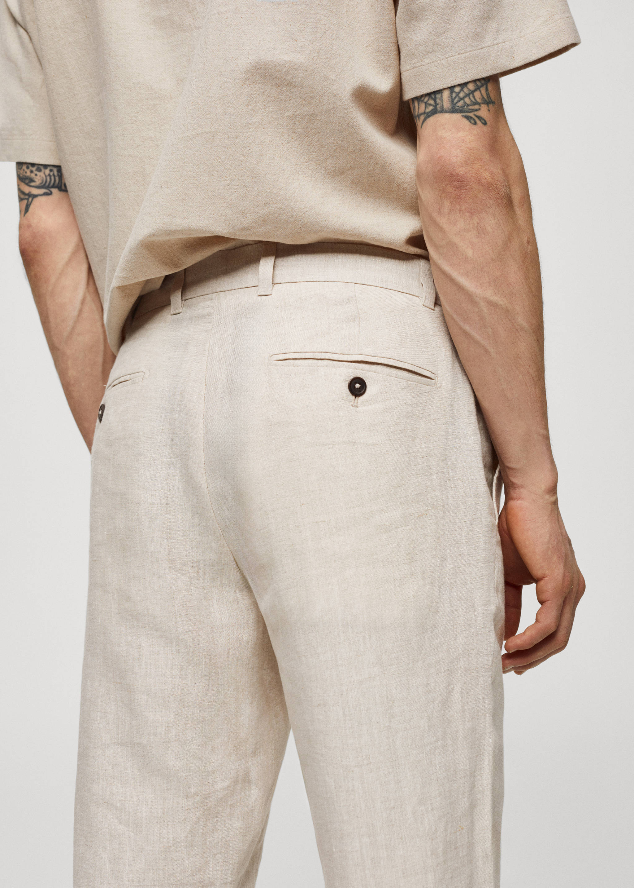 Pantalon 100 % lin slim fit - Détail de l'article 4