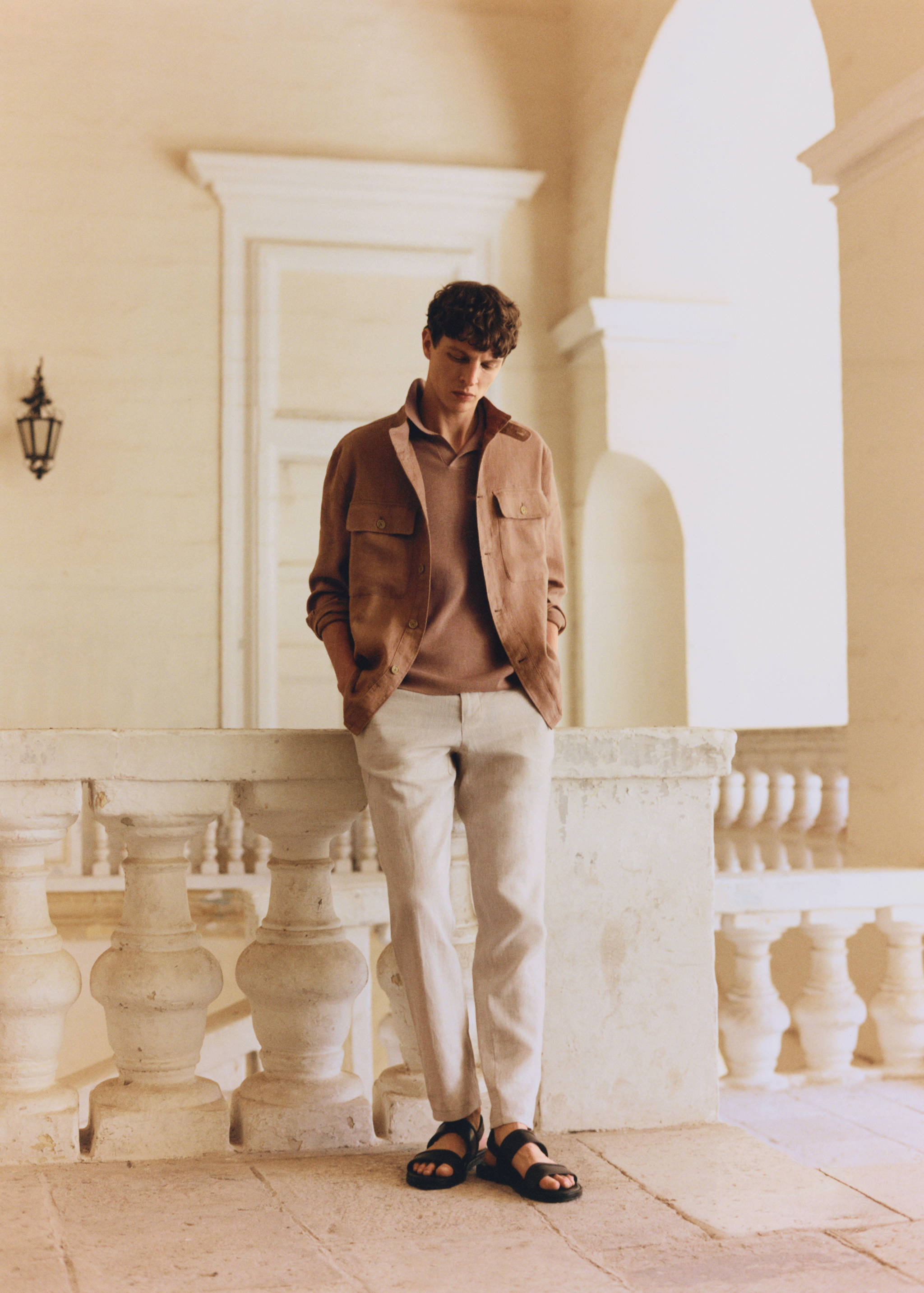 Pantalón 100% lino slim fit - Detalle del artículo 9