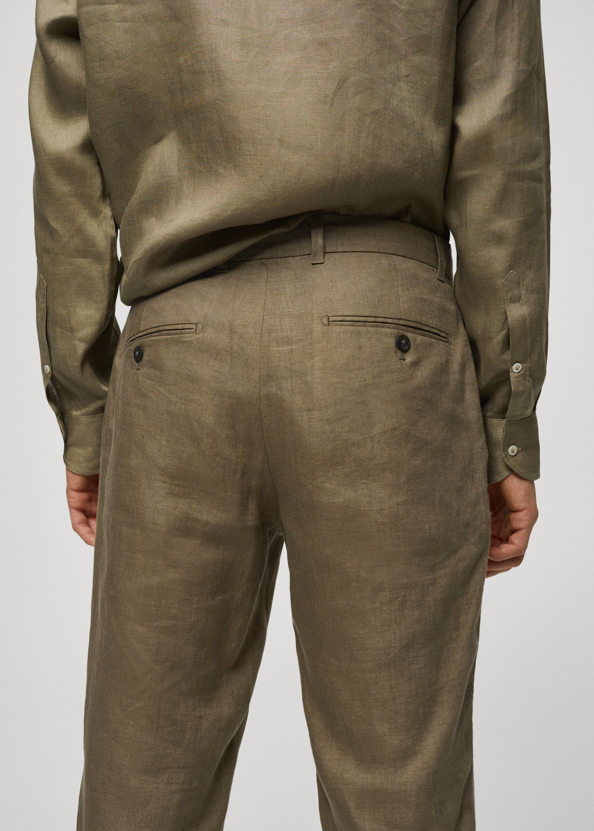 Pantalón 100% lino slim fit - Detalle del artículo 4