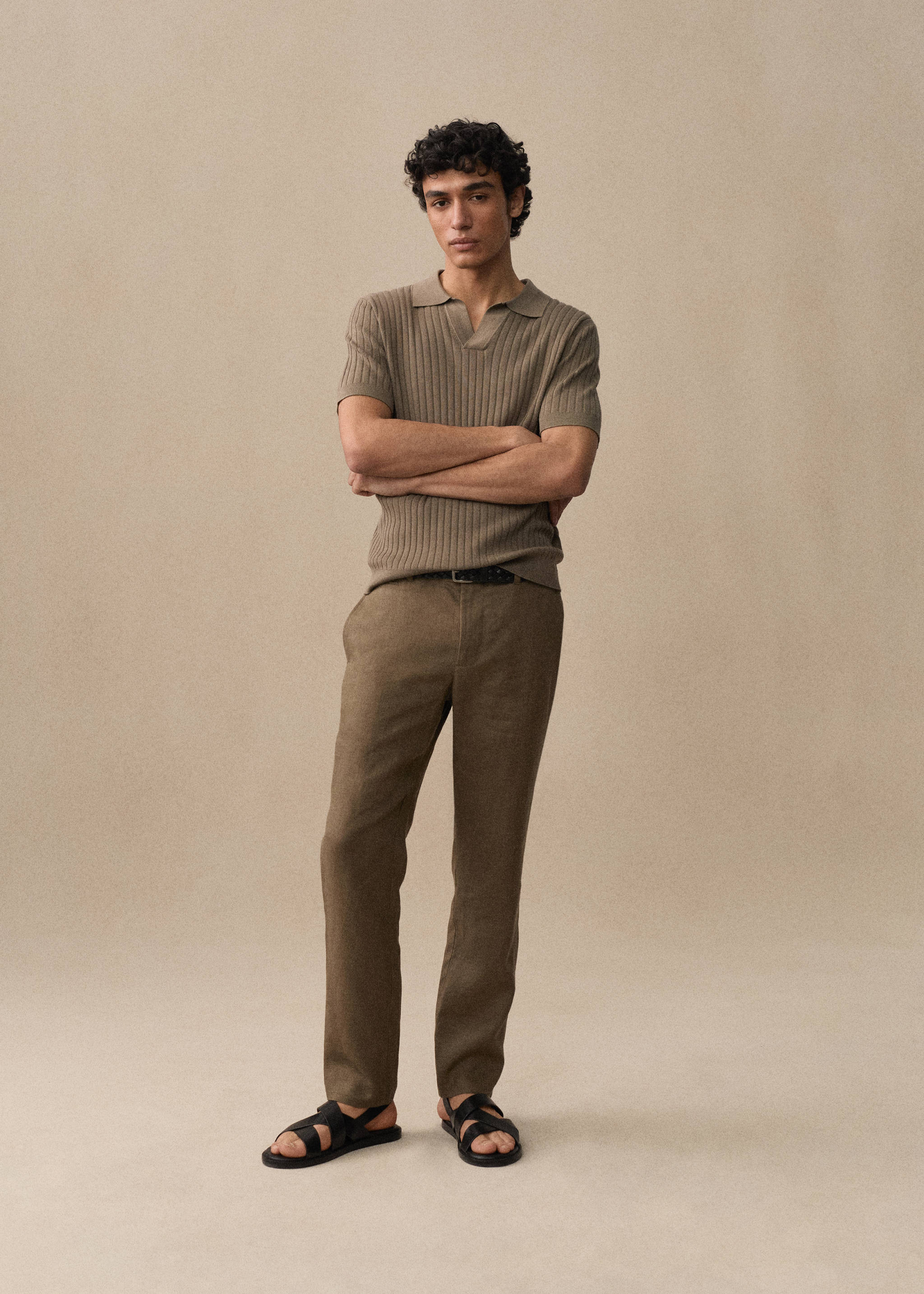 Pantalón 100% lino slim fit - Detalle del artículo 6