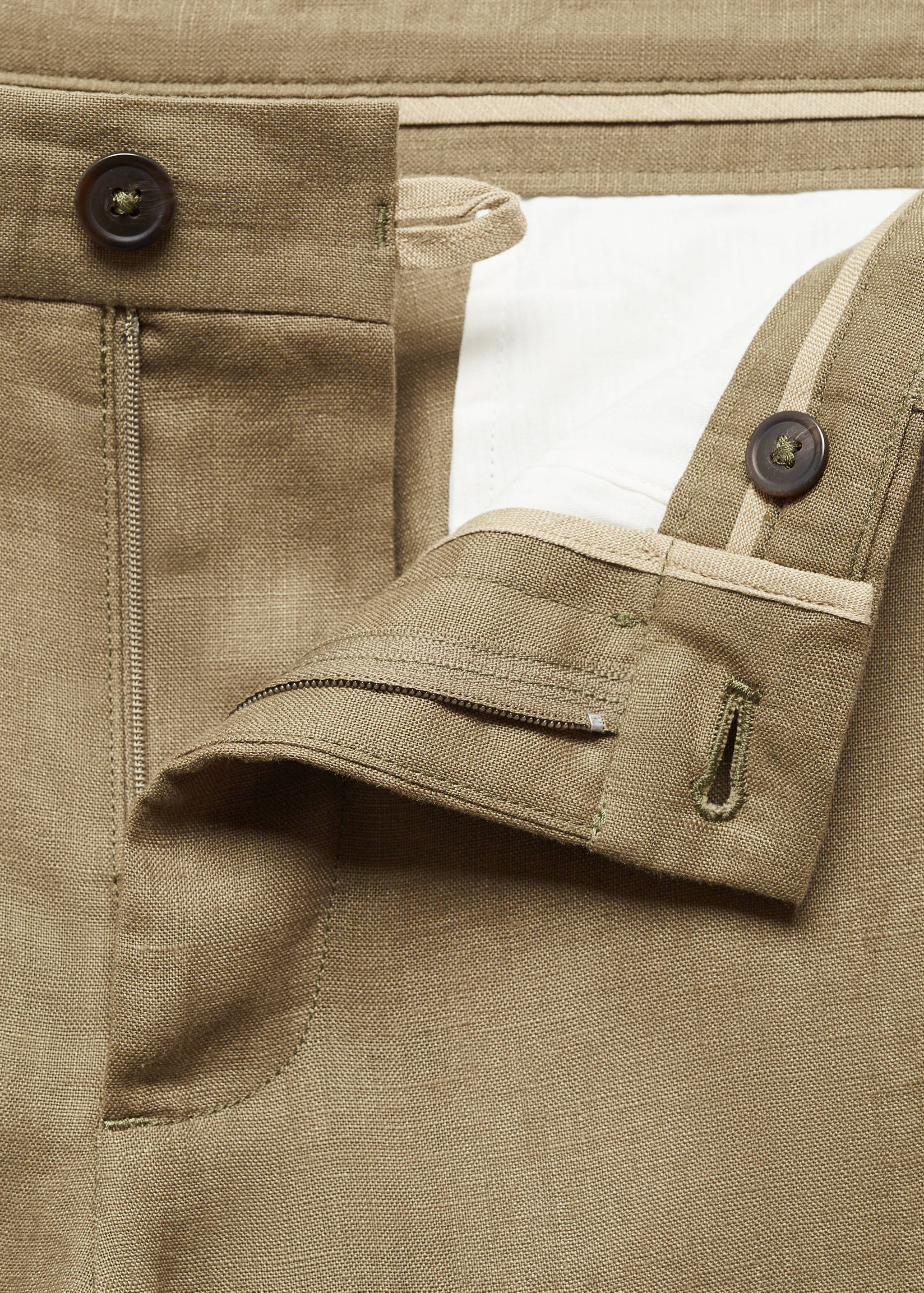 Pantalón 100% lino slim fit - Detalle del artículo 8