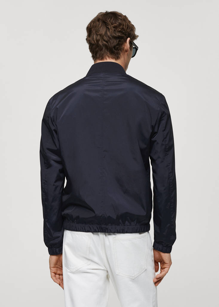 Water-repellent bomber jacket — Dark Navy