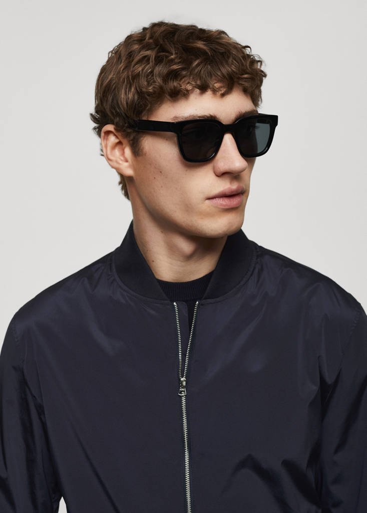 Water-repellent bomber jacket — Dark Navy