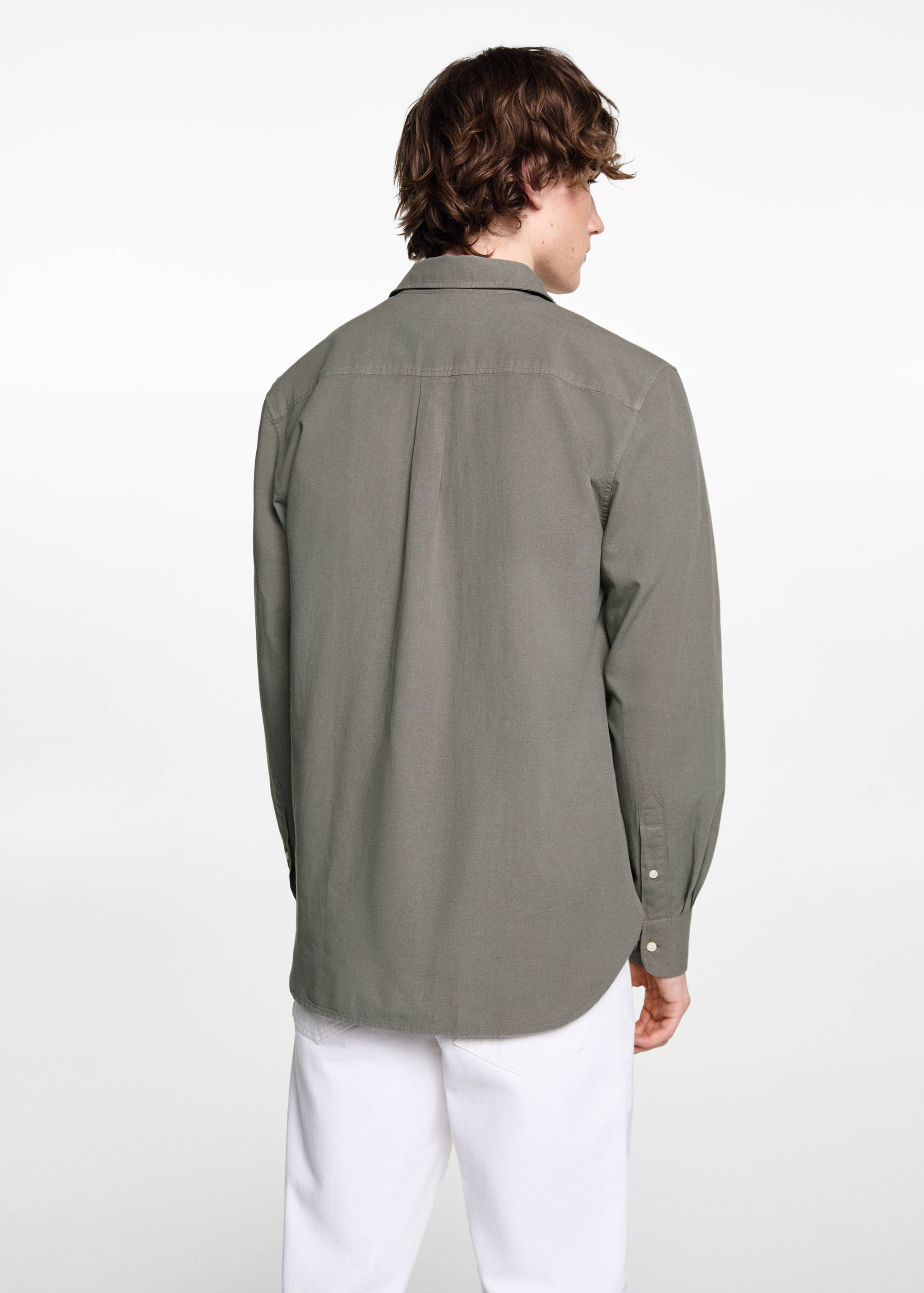 Regular fit cotton shirt - Reverse of the article