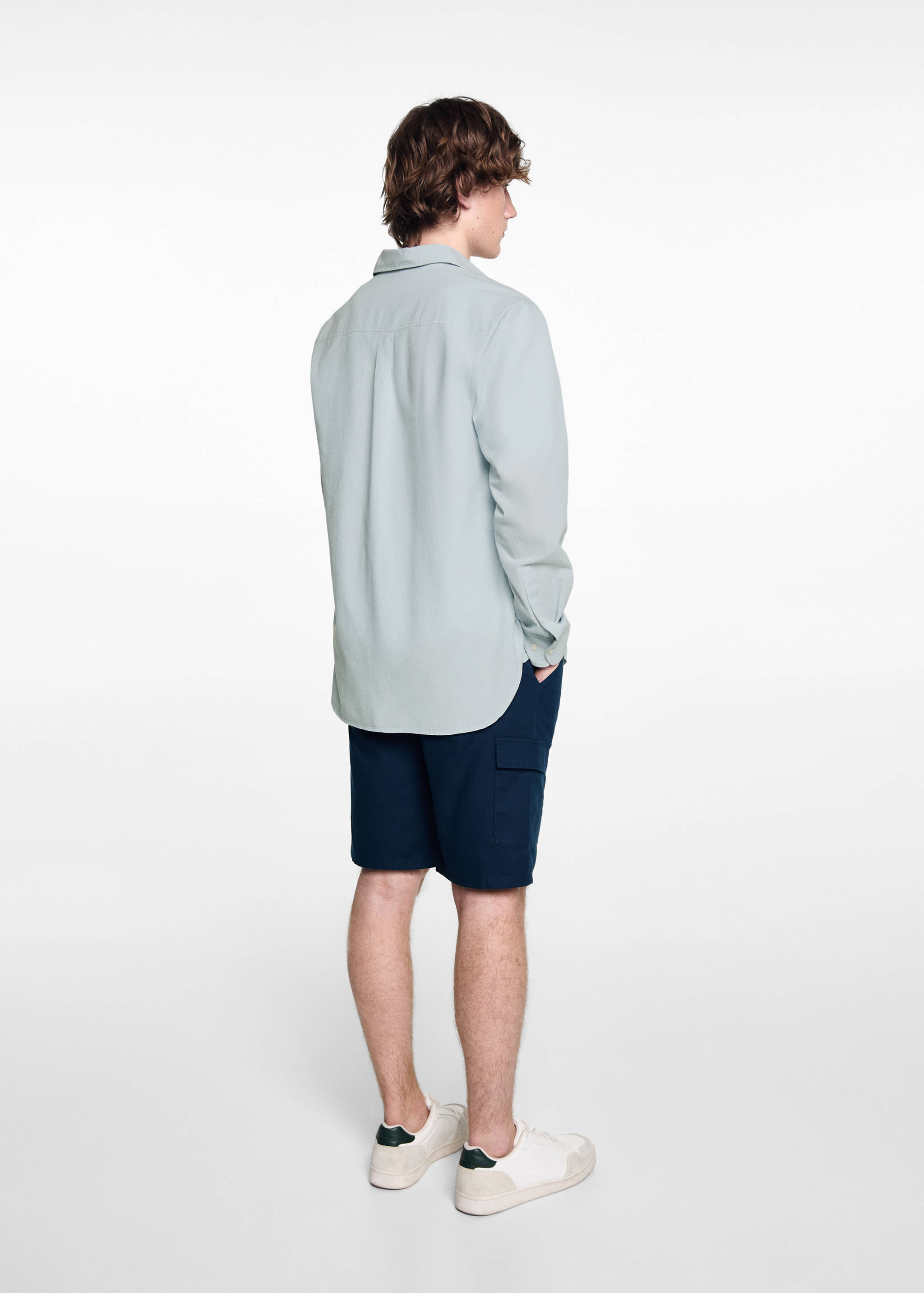 Regular fit cotton shirt - Reverse of the article