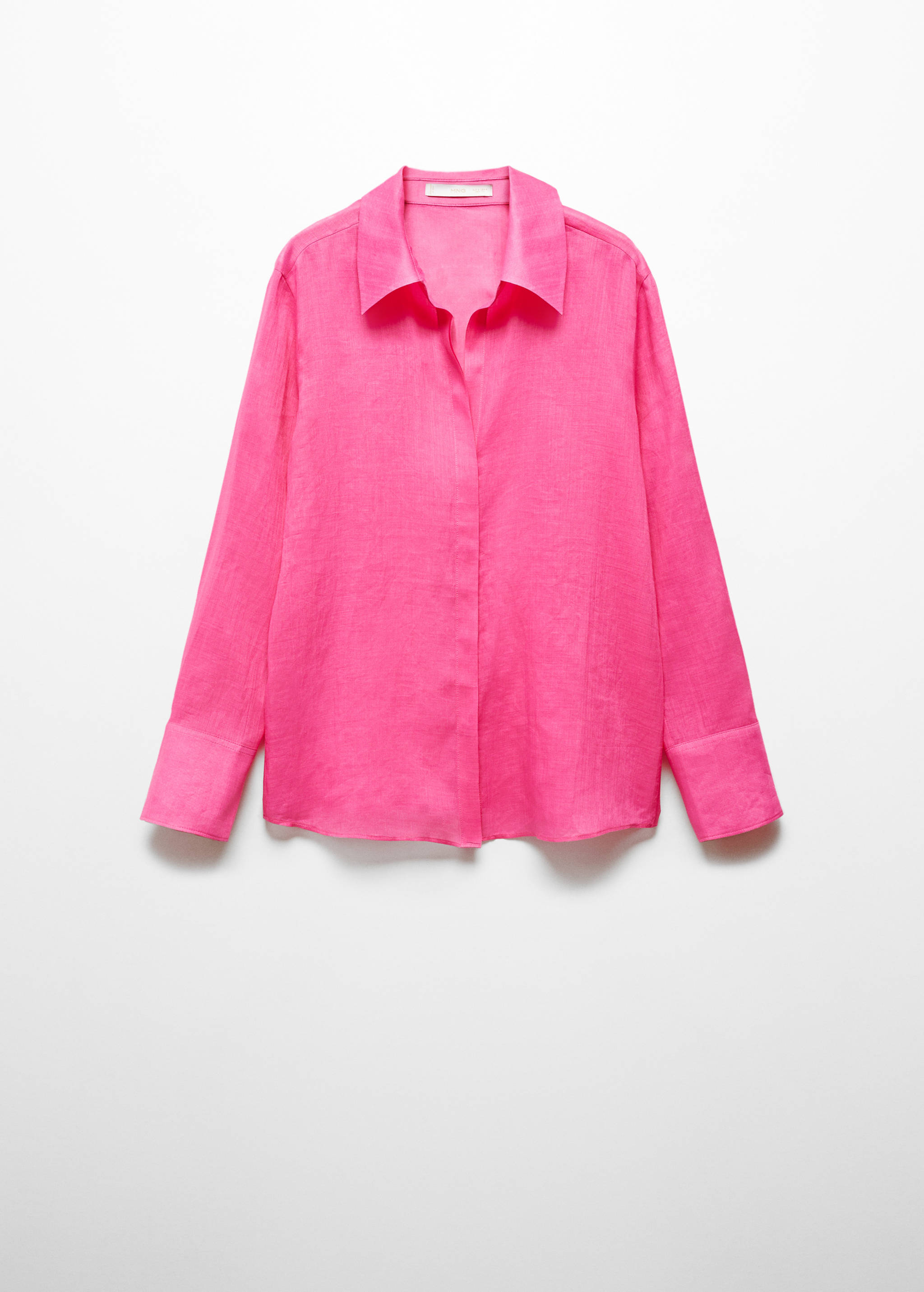 Ramie shirt with hidden buttons - Article without model