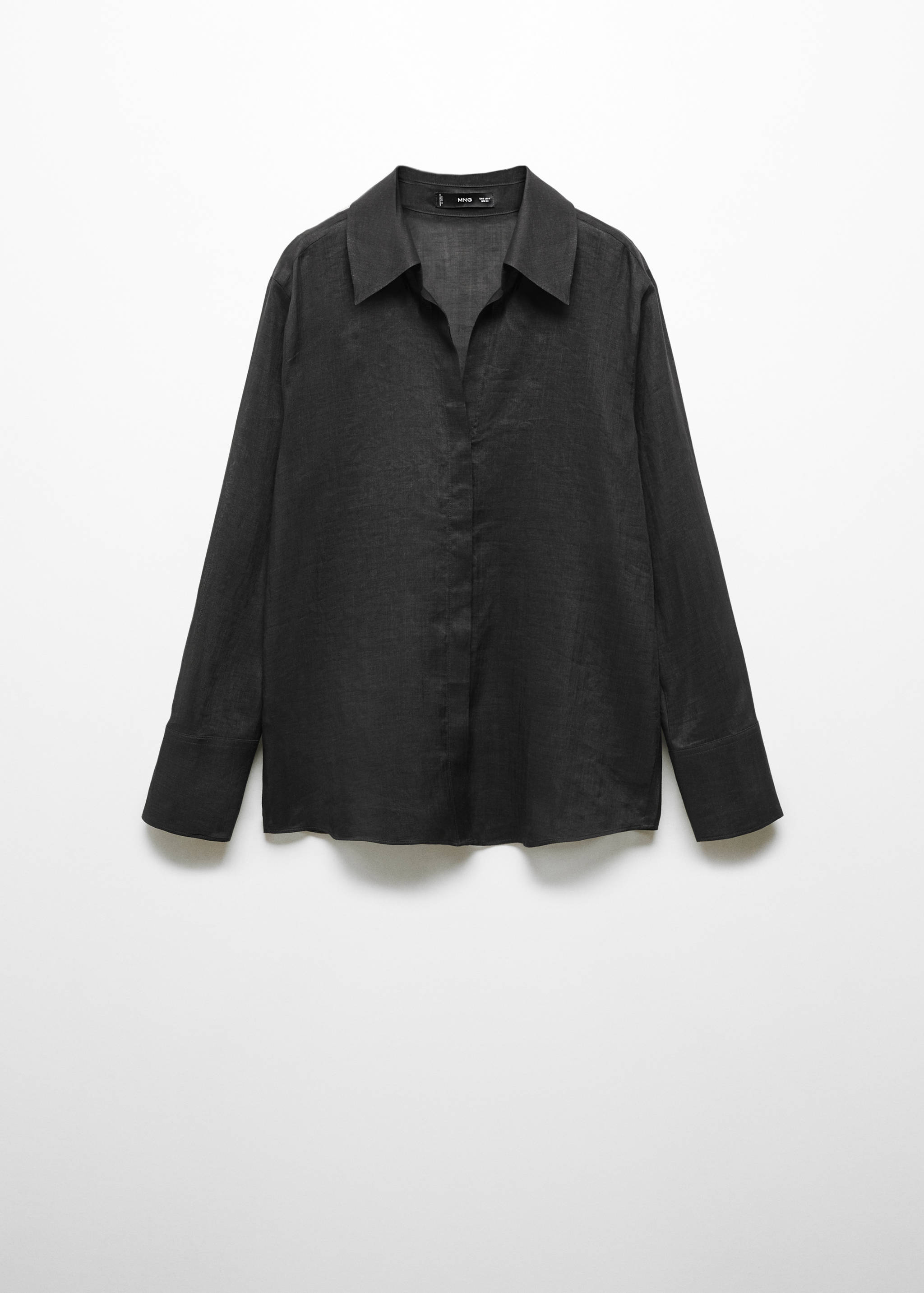 Рубашка из рами с потайными пуговицами - Изделие без модели