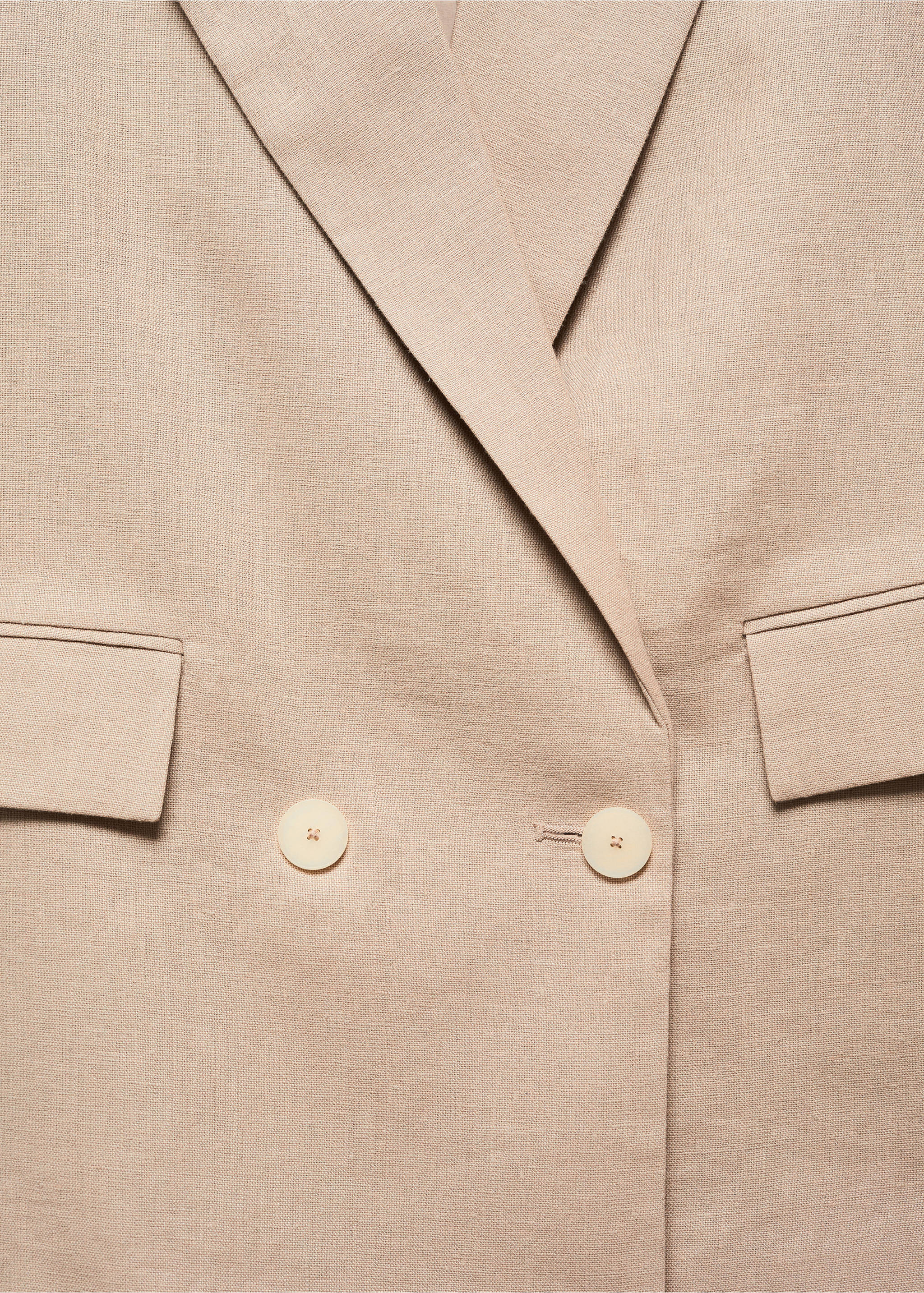 Blazer suit 100% linen - Details of the article 8, Light/Pastel Grey. Ref: 67037113-00.