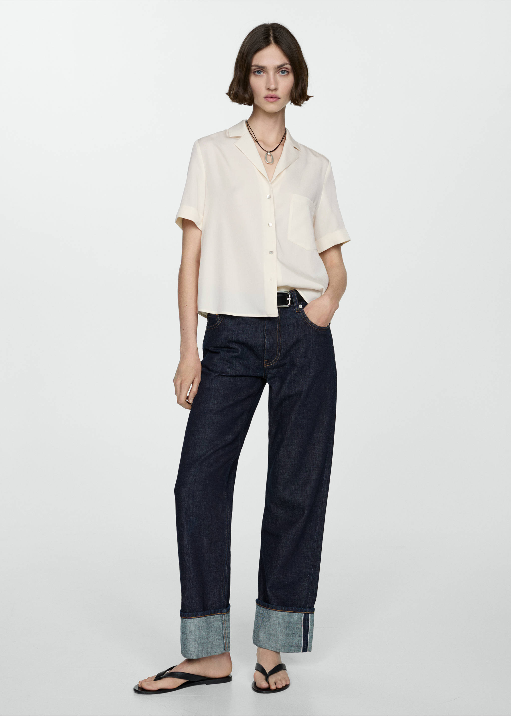 Chemise 100 % Lyocell - Plan général, Blanc. Ref: 67037120-01.