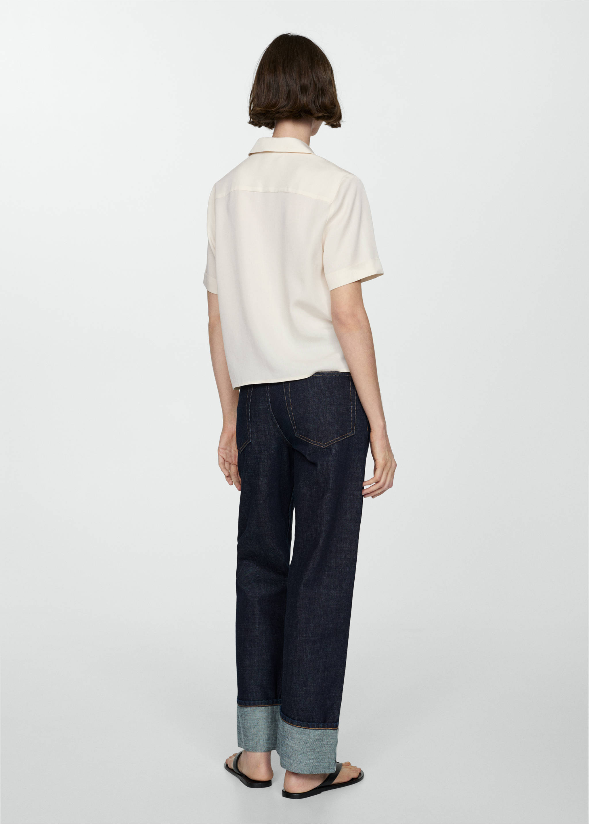 Chemise 100 % Lyocell - Verso de l’article, Blanc. Ref: 67037120-01.