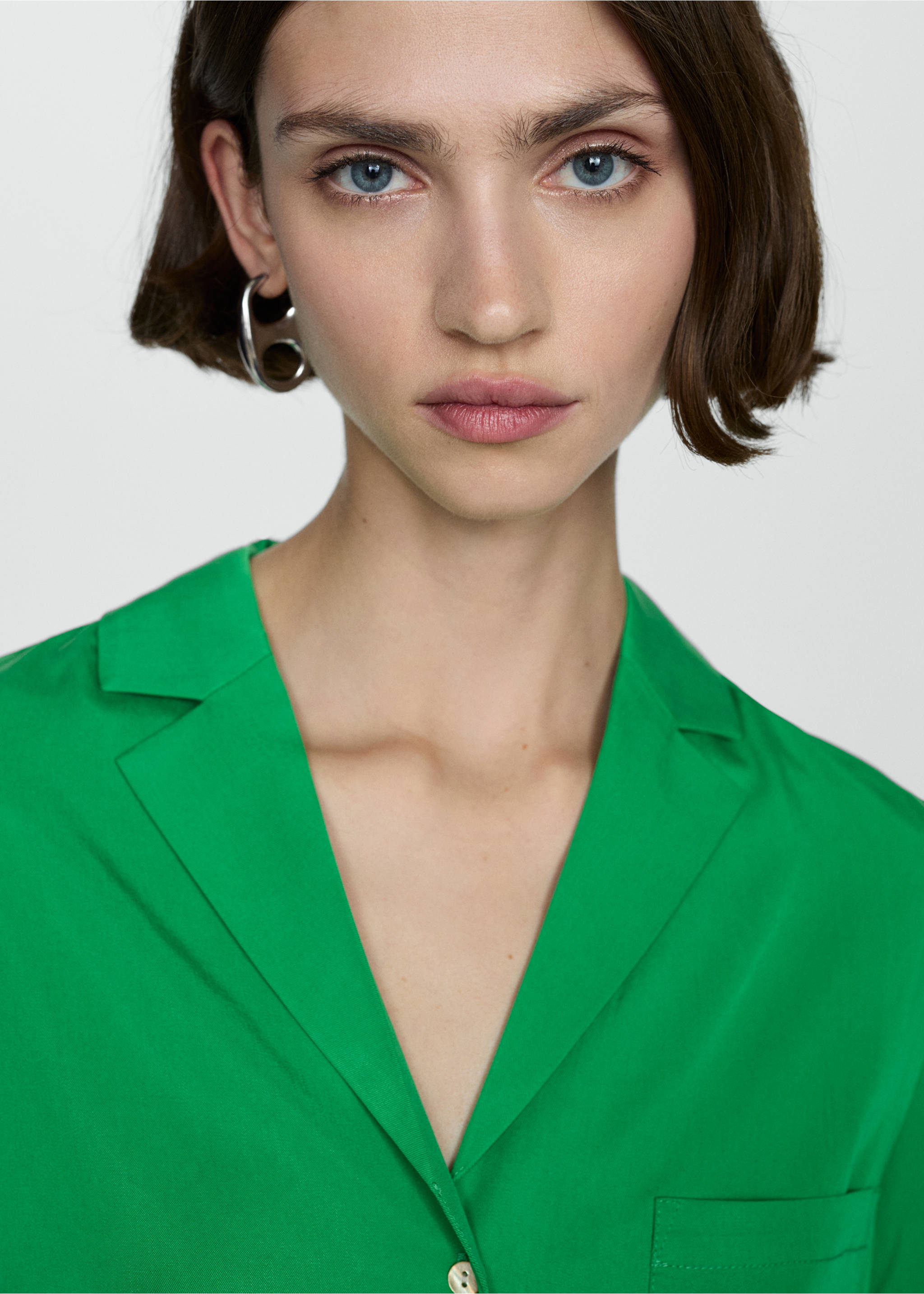 Chemise 100 % Lyocell - Détail de l'article 1, Vert. Ref: 67037120-00.