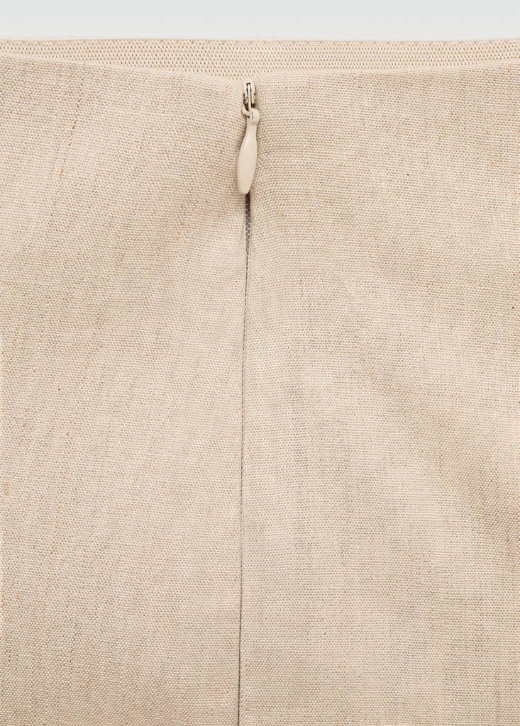 Linen flared trousers — Beige