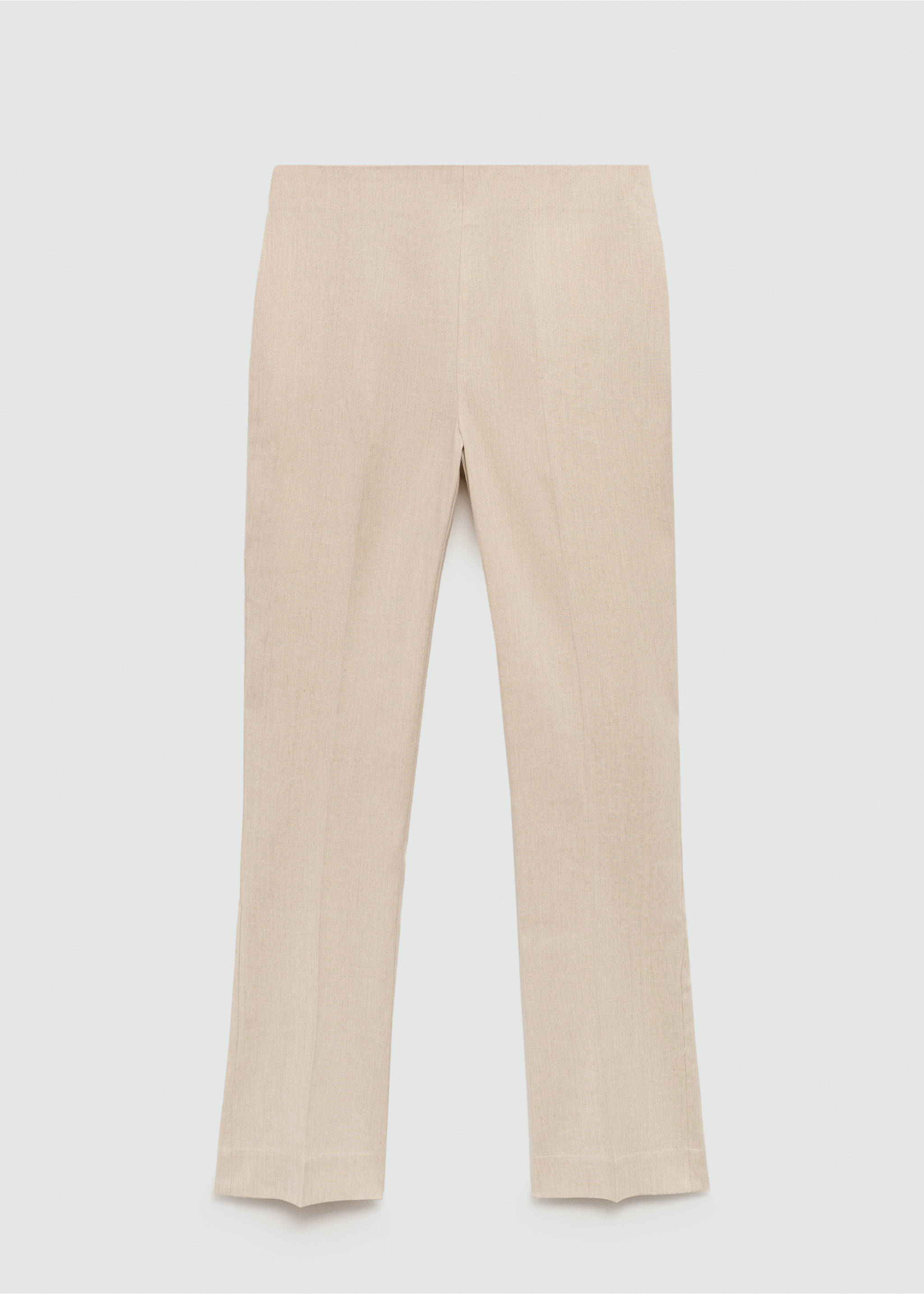 Linen flared trousers - Article without model, Beige. Ref: 67037125-00.