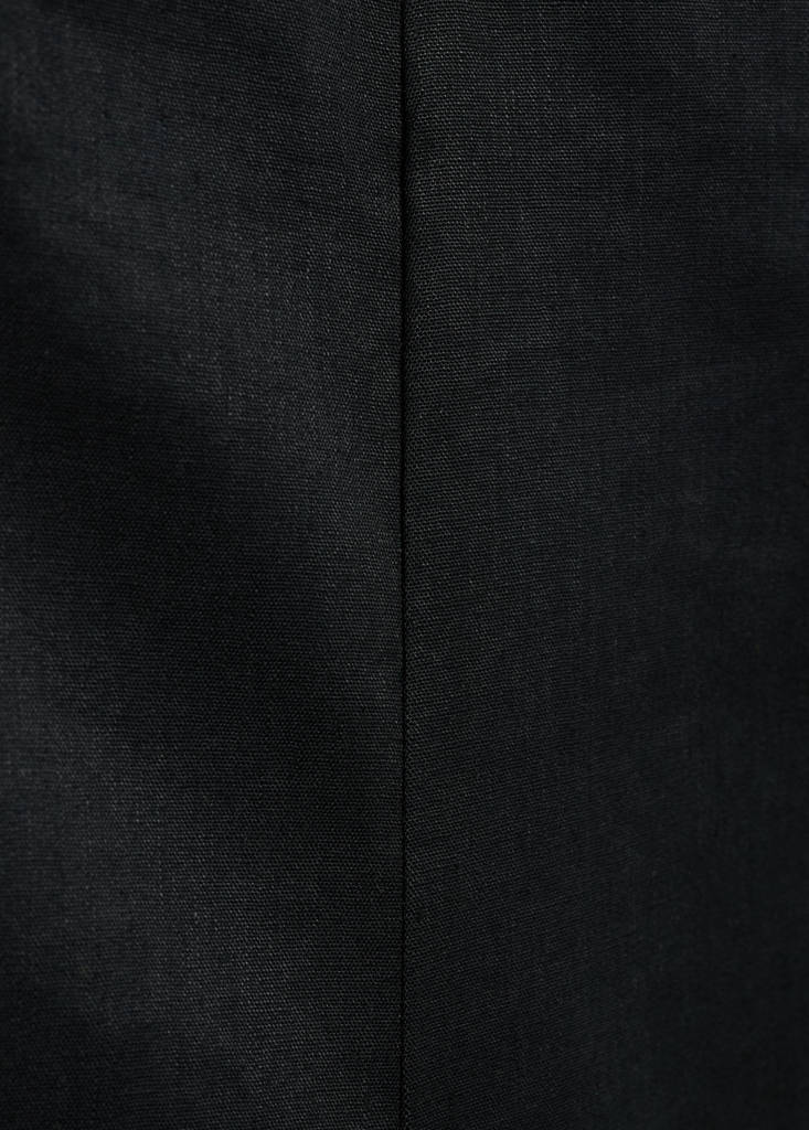 Linen flared trousers — Black