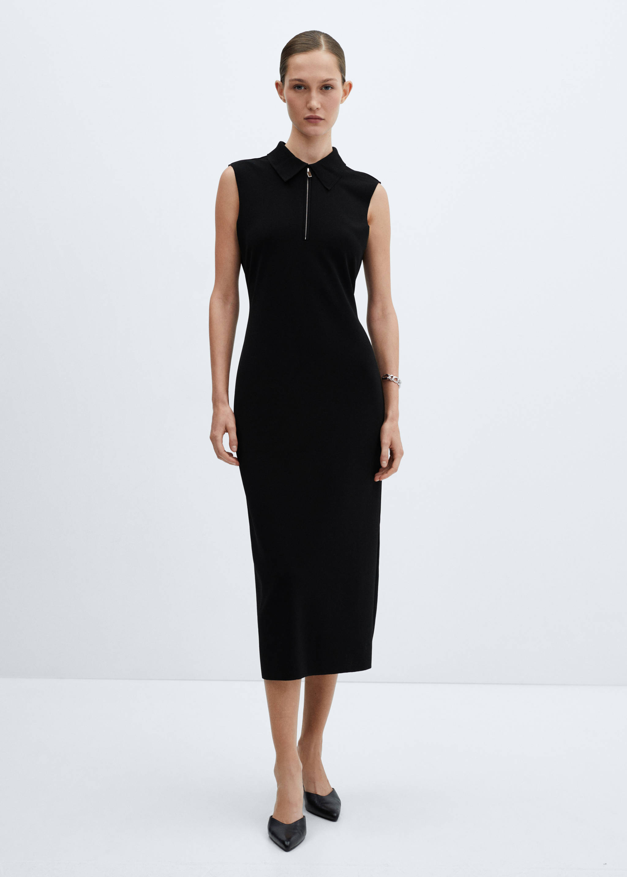 Zipper neck dress - General plane