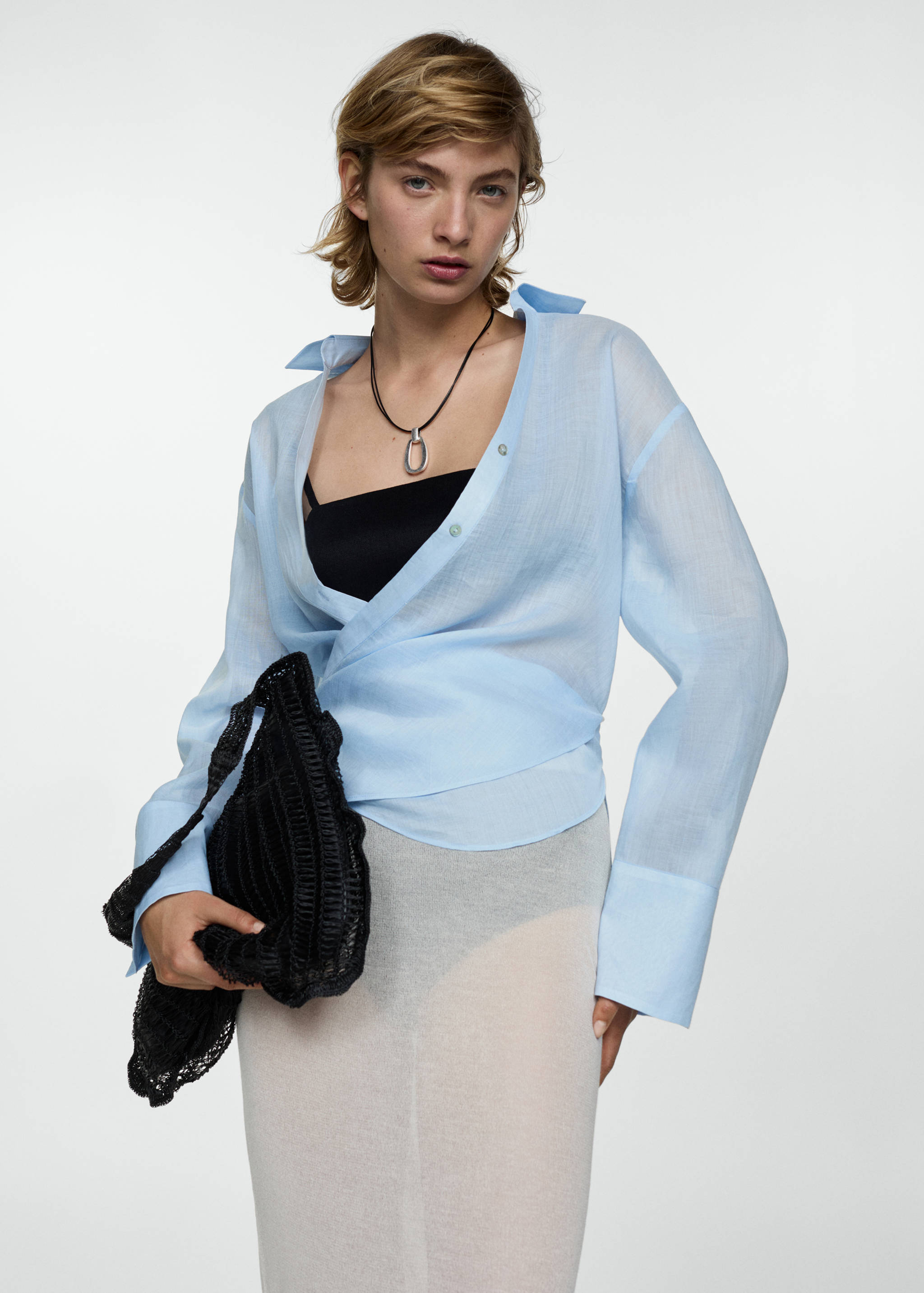 Camisa 100% ramio cruzada - Plano medio