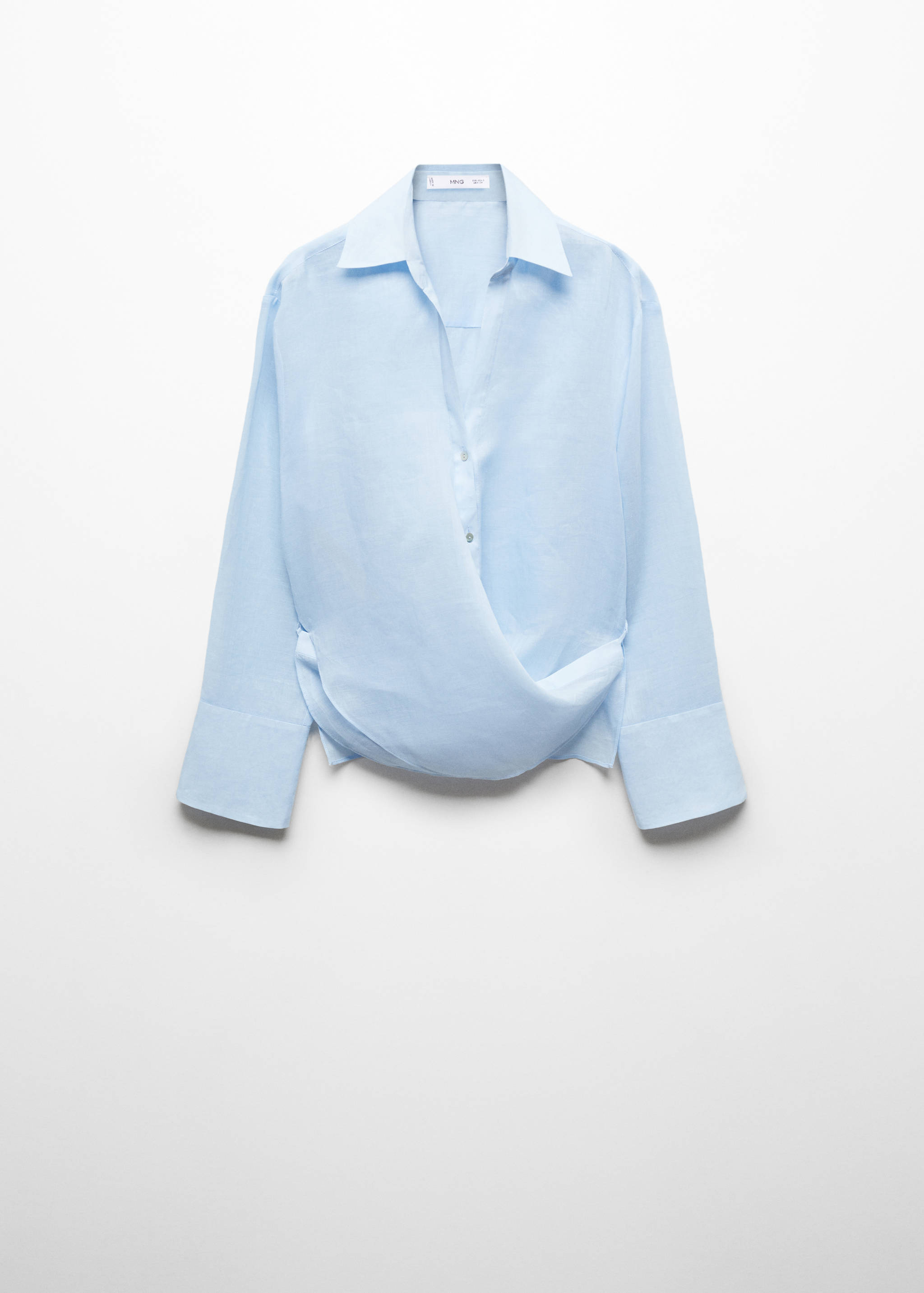100% ramie double-breasted shirt - Article without model