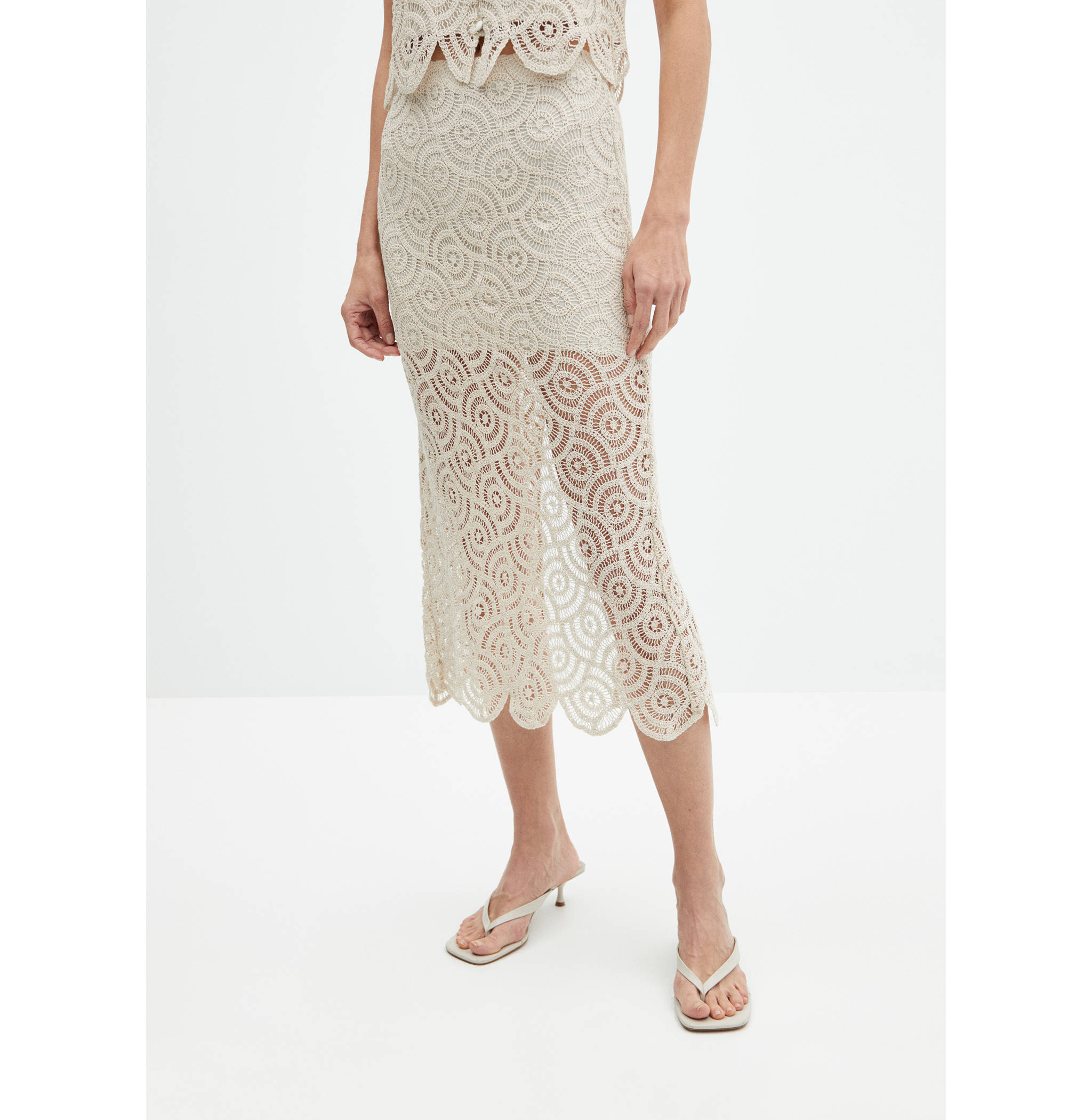 Crochet midi skirt - Medium plane