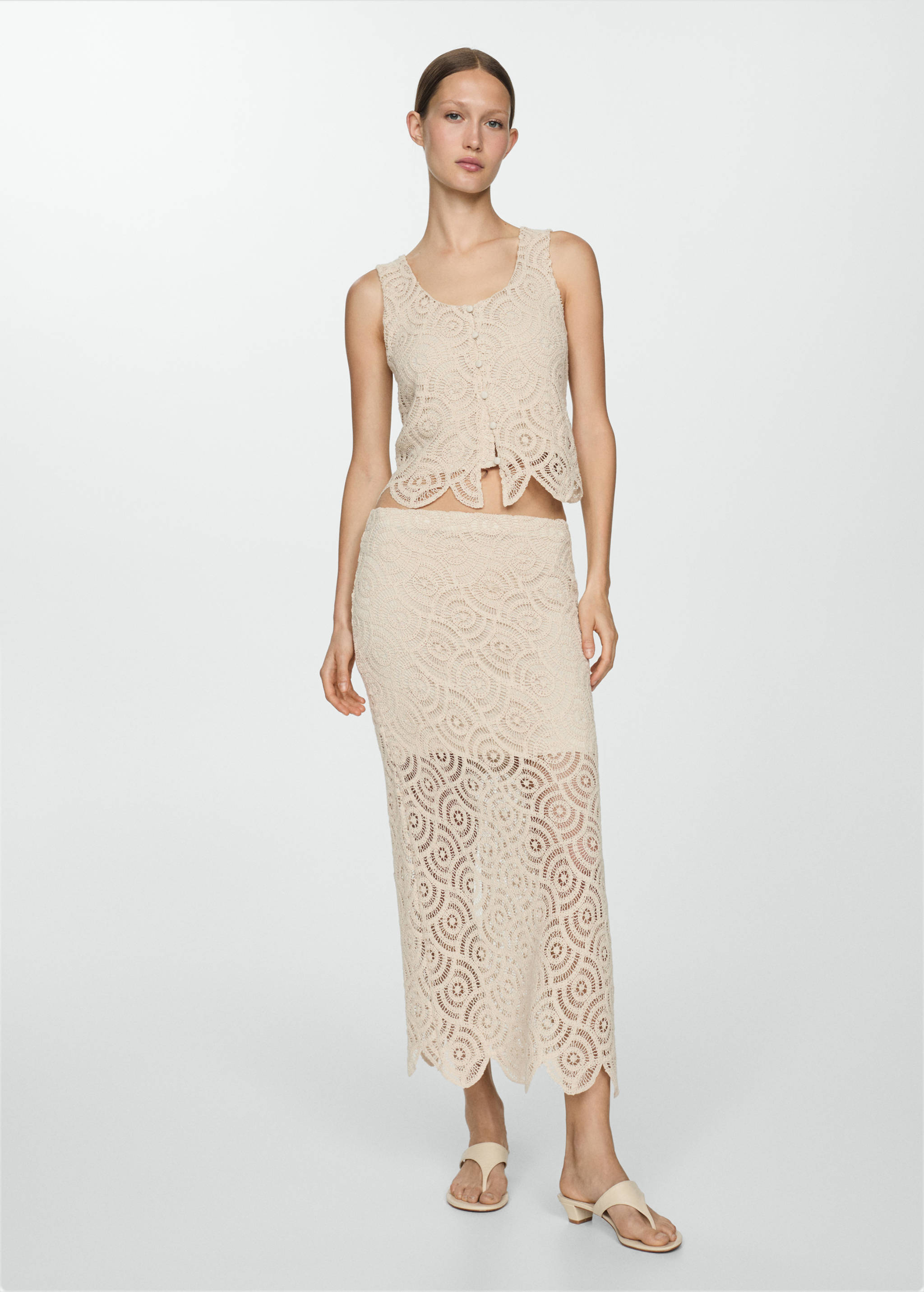 Crochet midi skirt - Details of the article 3