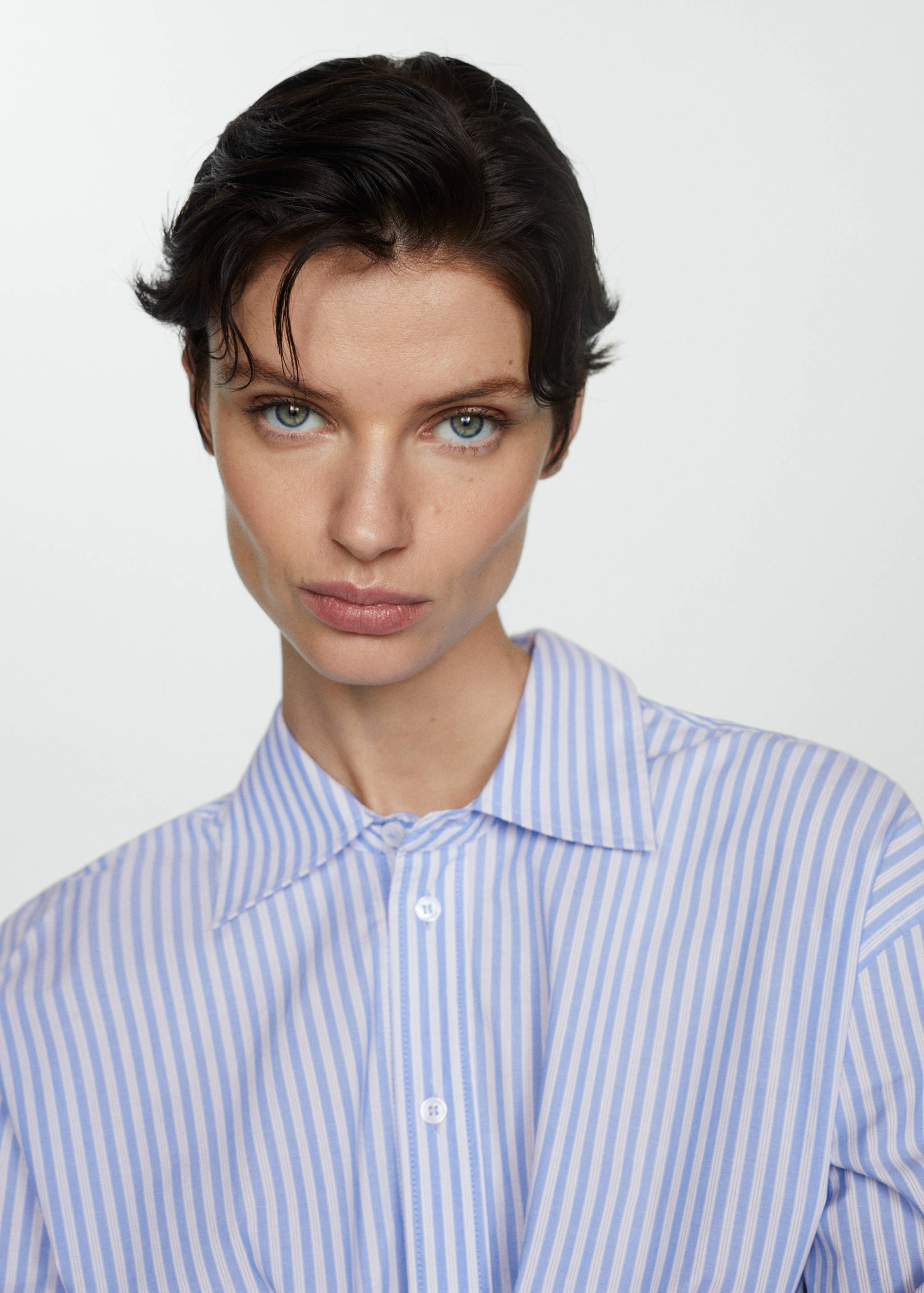 Robe chemise croisée rayures - Détail de l'article 1