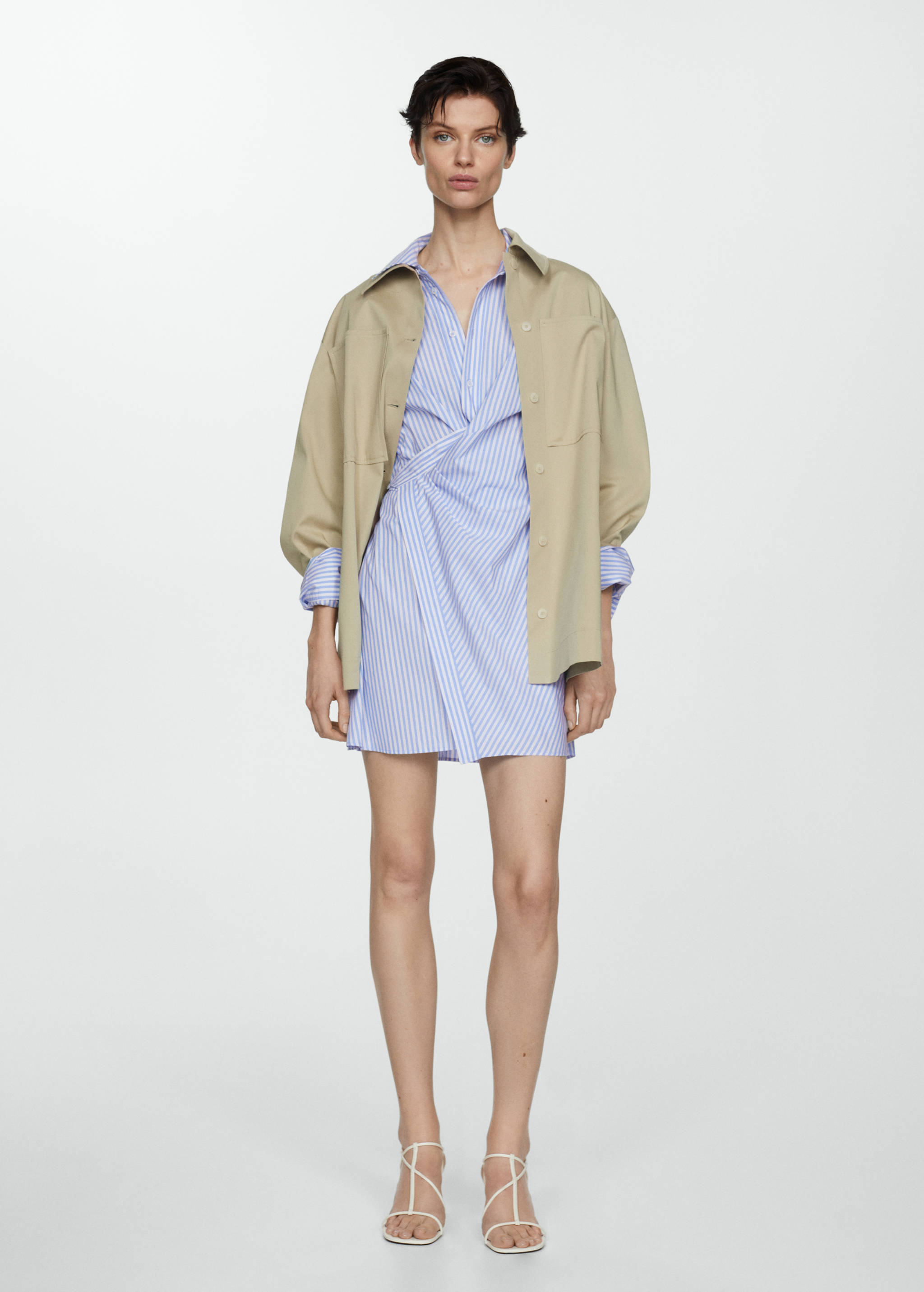 Robe chemise croisée rayures - Détail de l'article 9