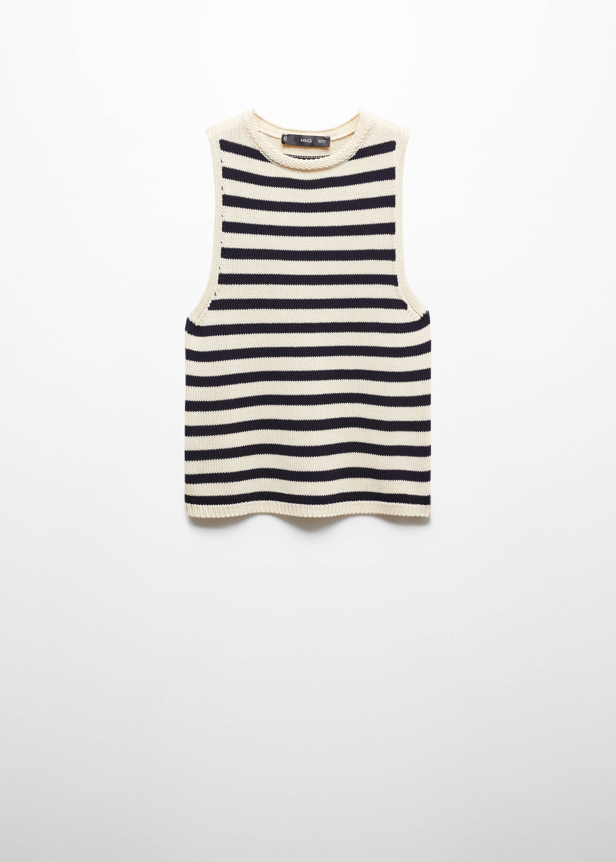 Cotton-blend knit top - Article without model