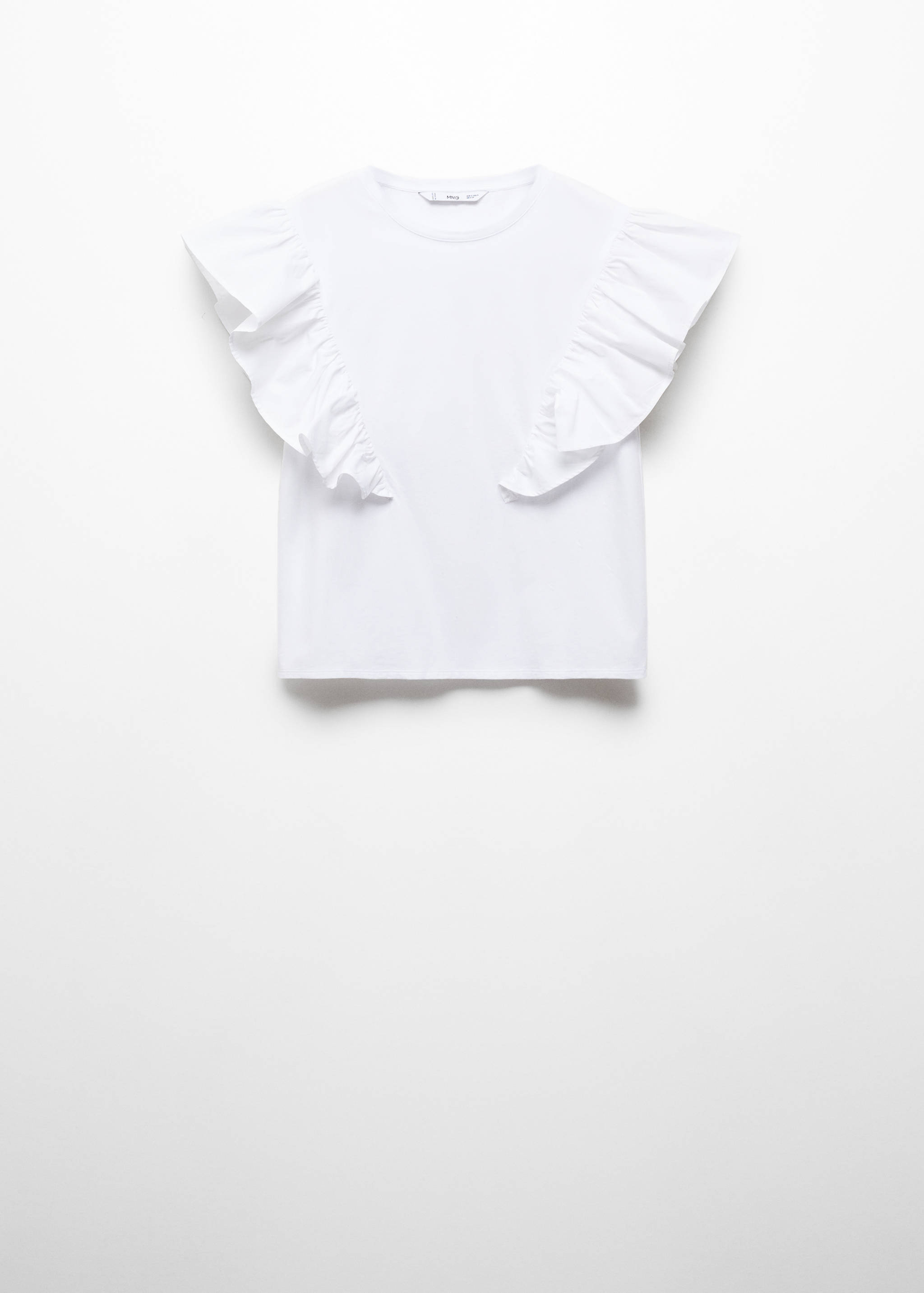 100% cotton t-shirt with ruffles - Article without model