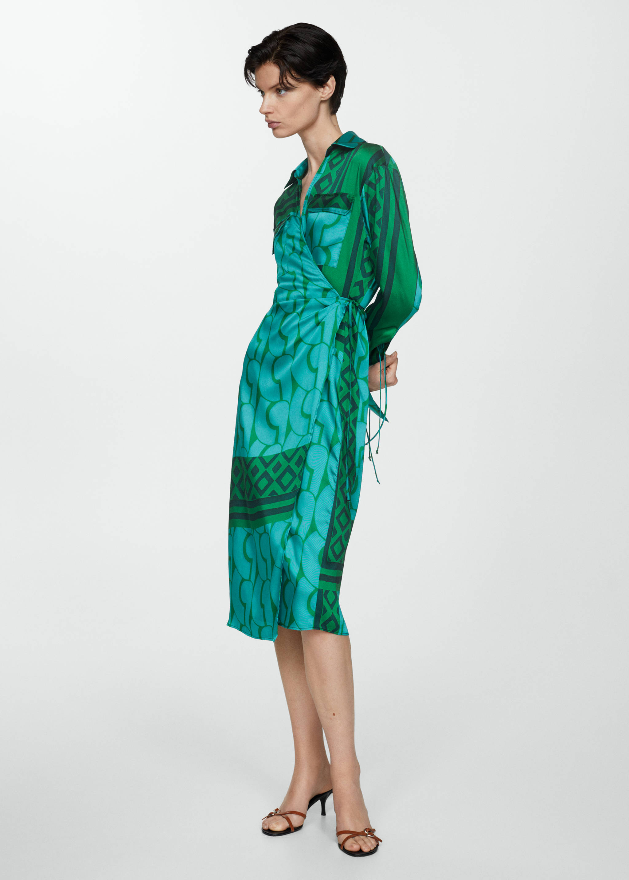 Printed bow dress - General plane