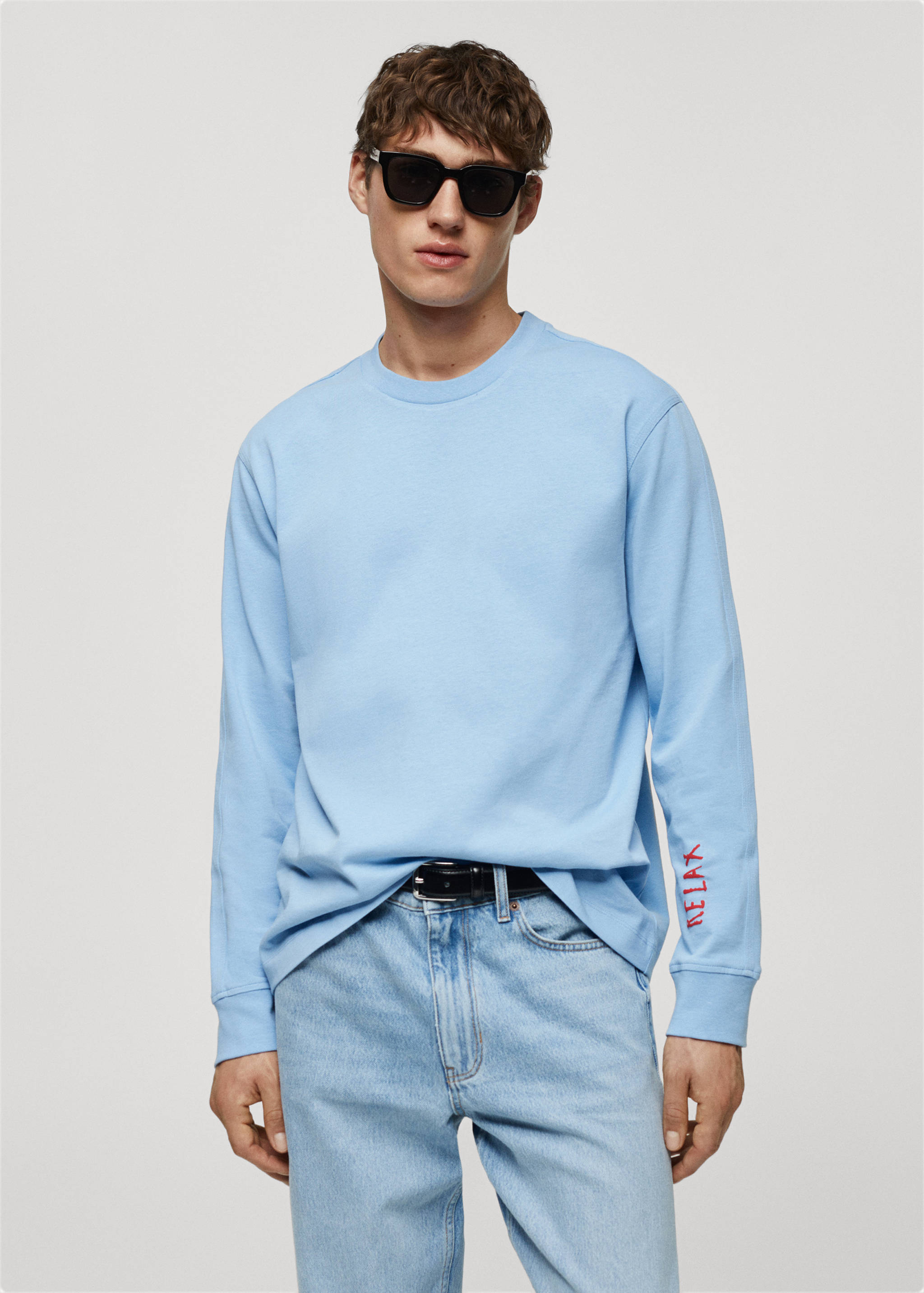 Sudadera 100% algodón dibujo estampado - Plano medio