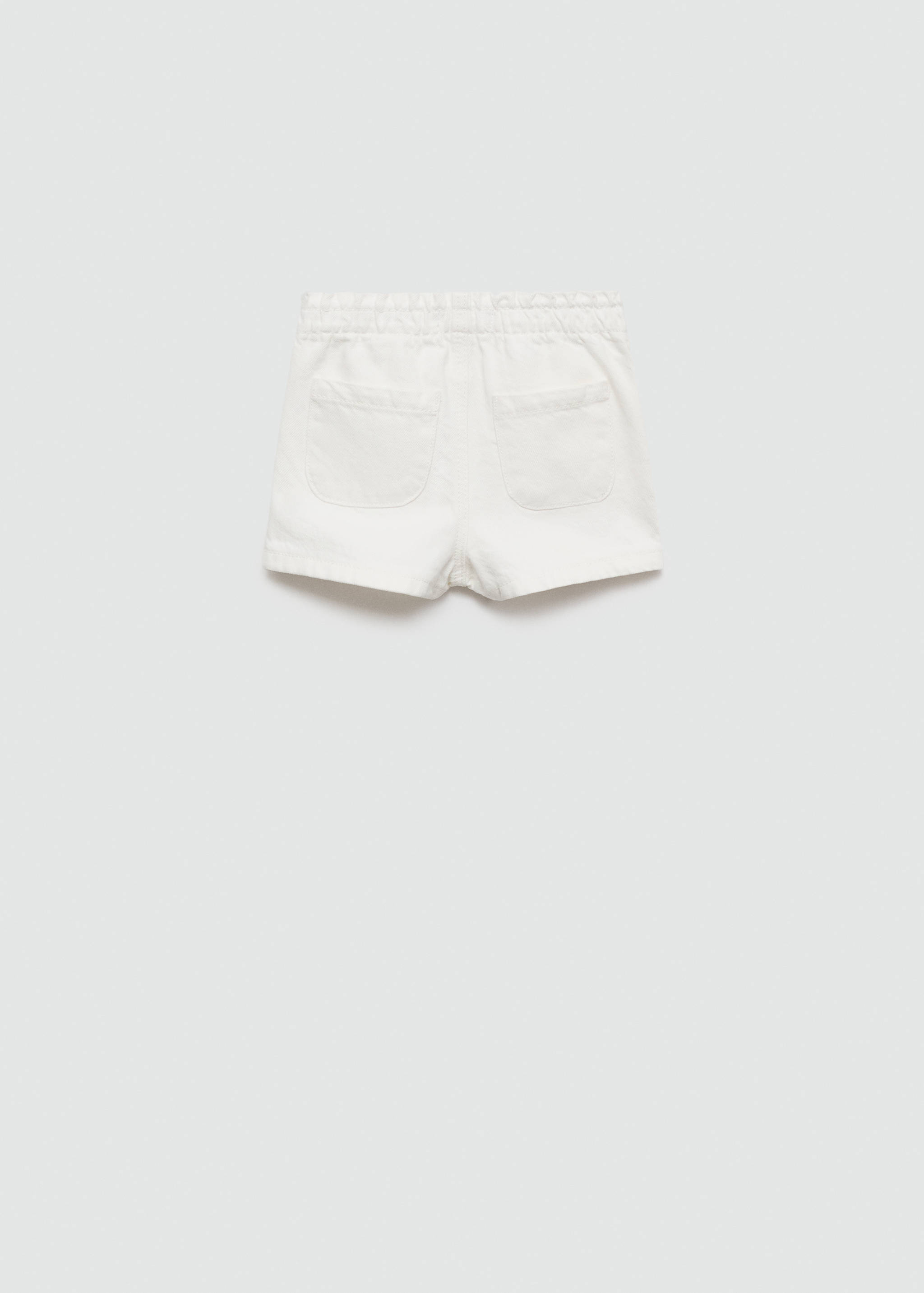 Elastic waist denim shorts - Reverse of the article