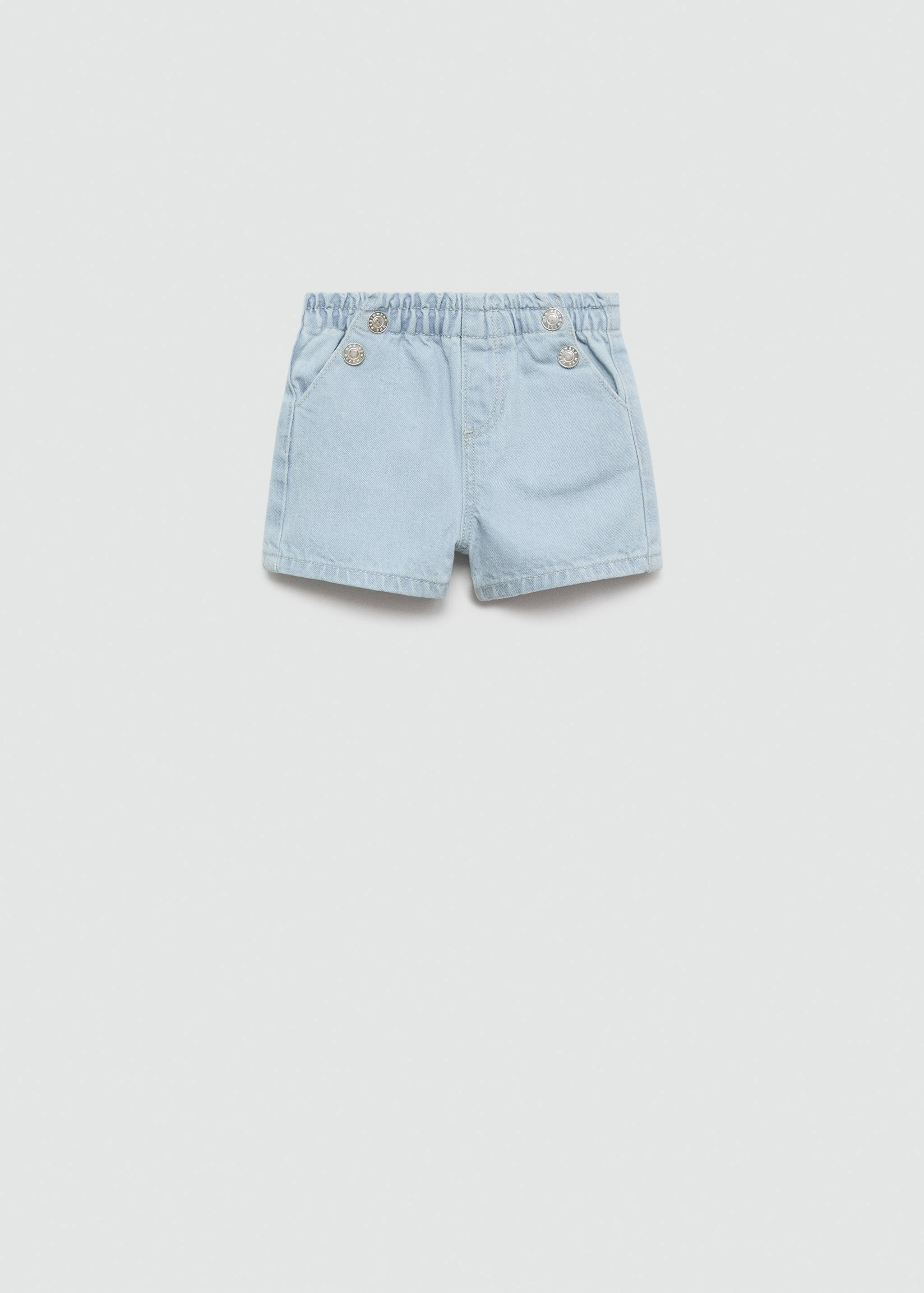 Elastic waist denim shorts - Article without model