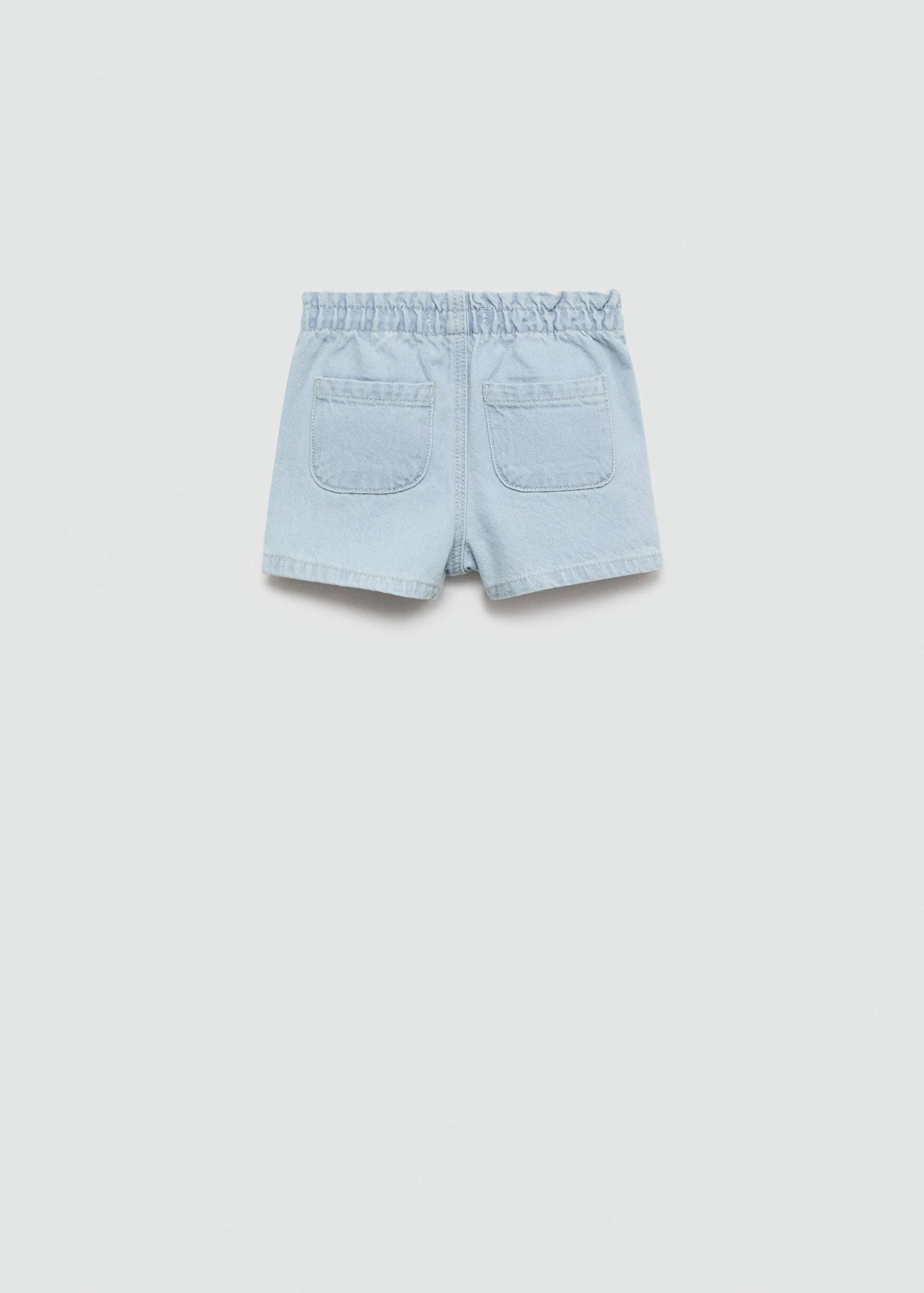 Elastic waist denim shorts - Reverse of the article