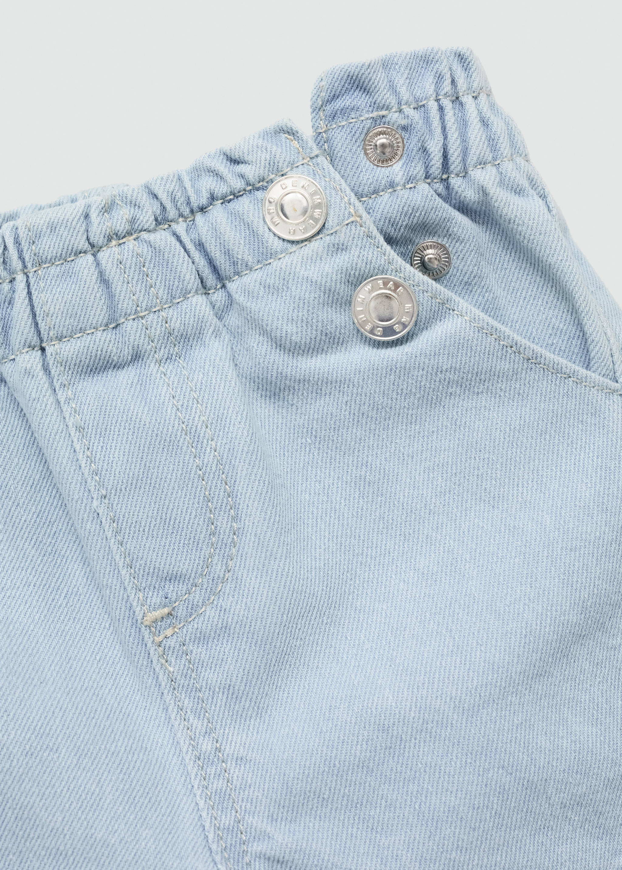 Elastic waist denim shorts - Details of the article 8