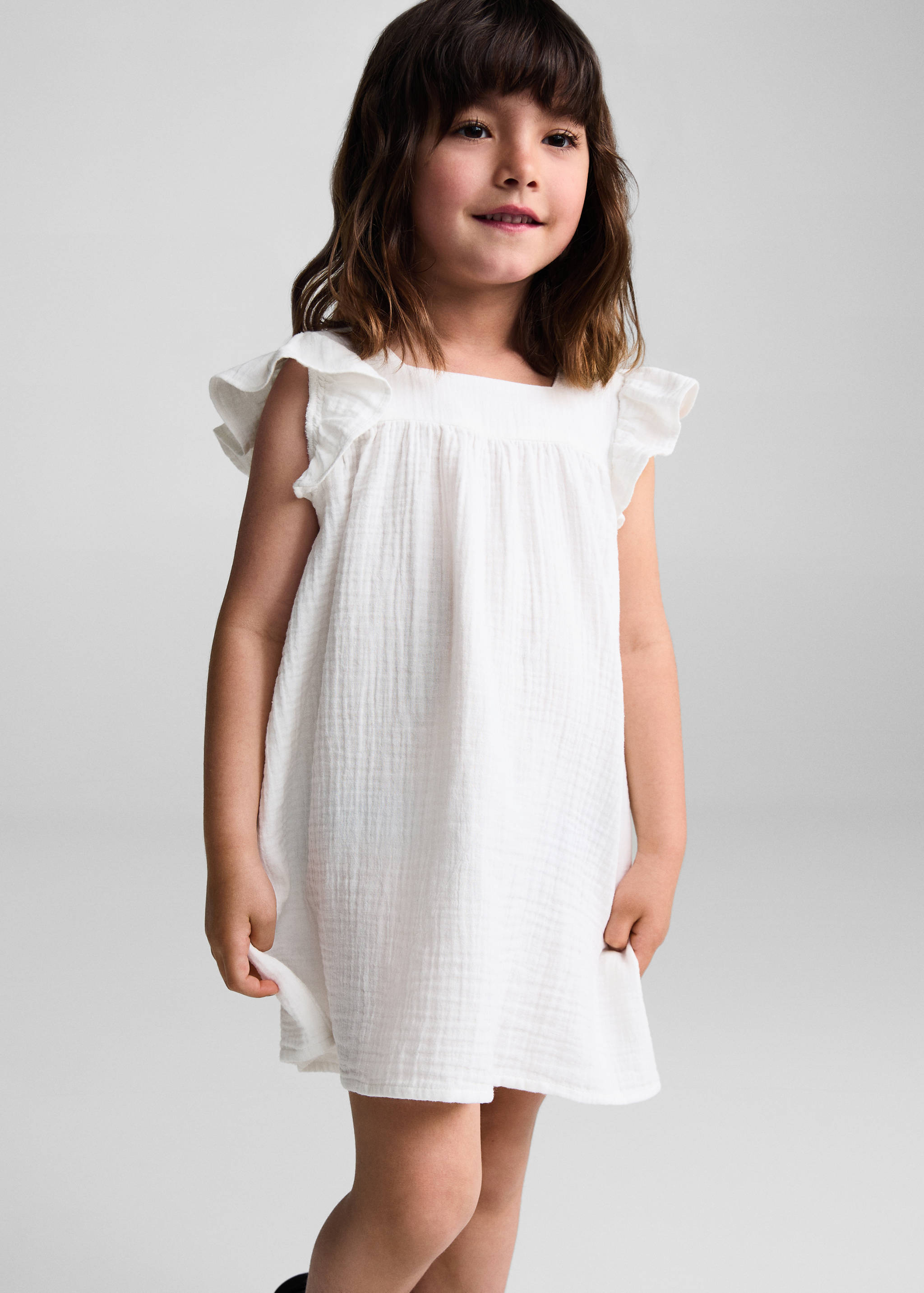 Robe coton volants - Plan moyen