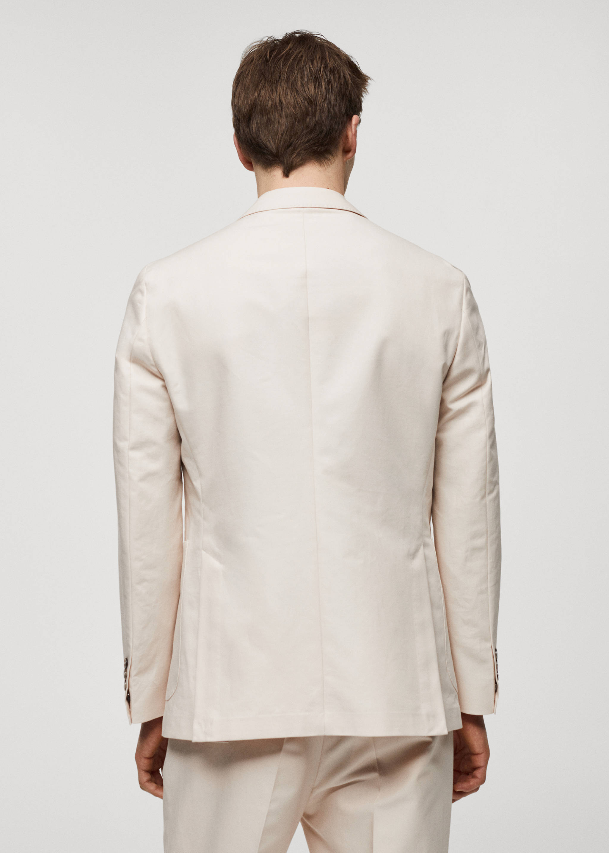 100% cotton slim-fit suit jacket - Reverse of the article