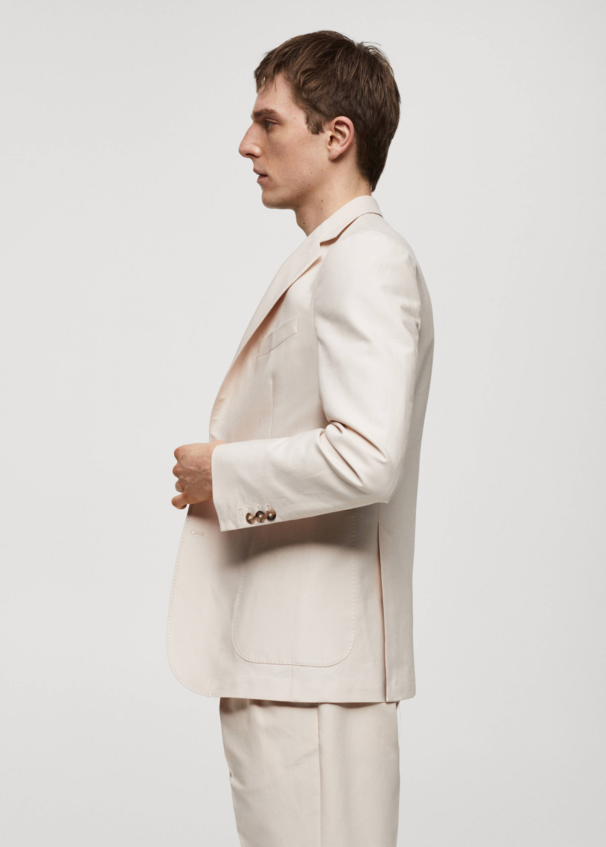 100% cotton slim-fit suit jacket - Details of the article 2