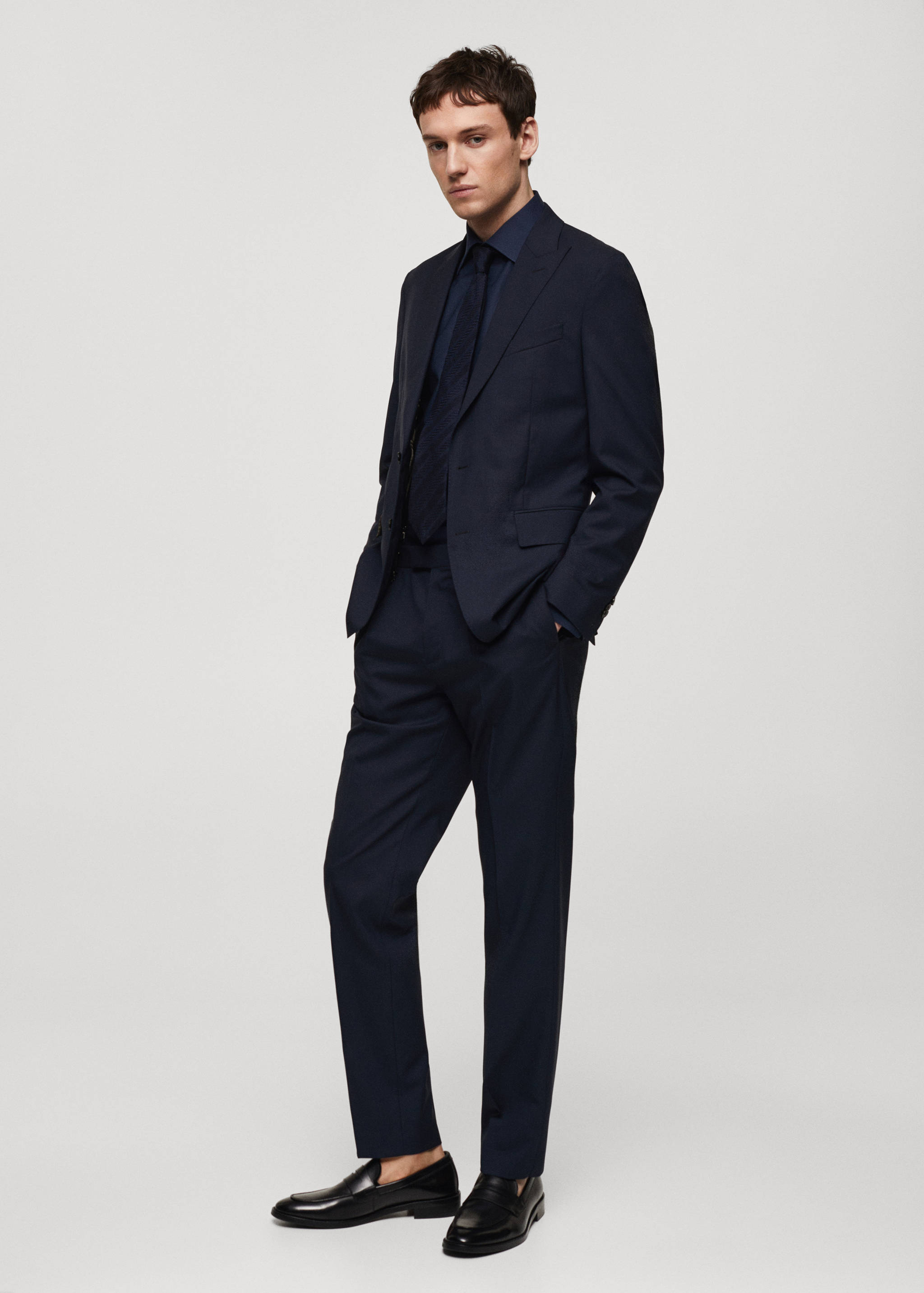 100% structured mulberry silk tie - General plane