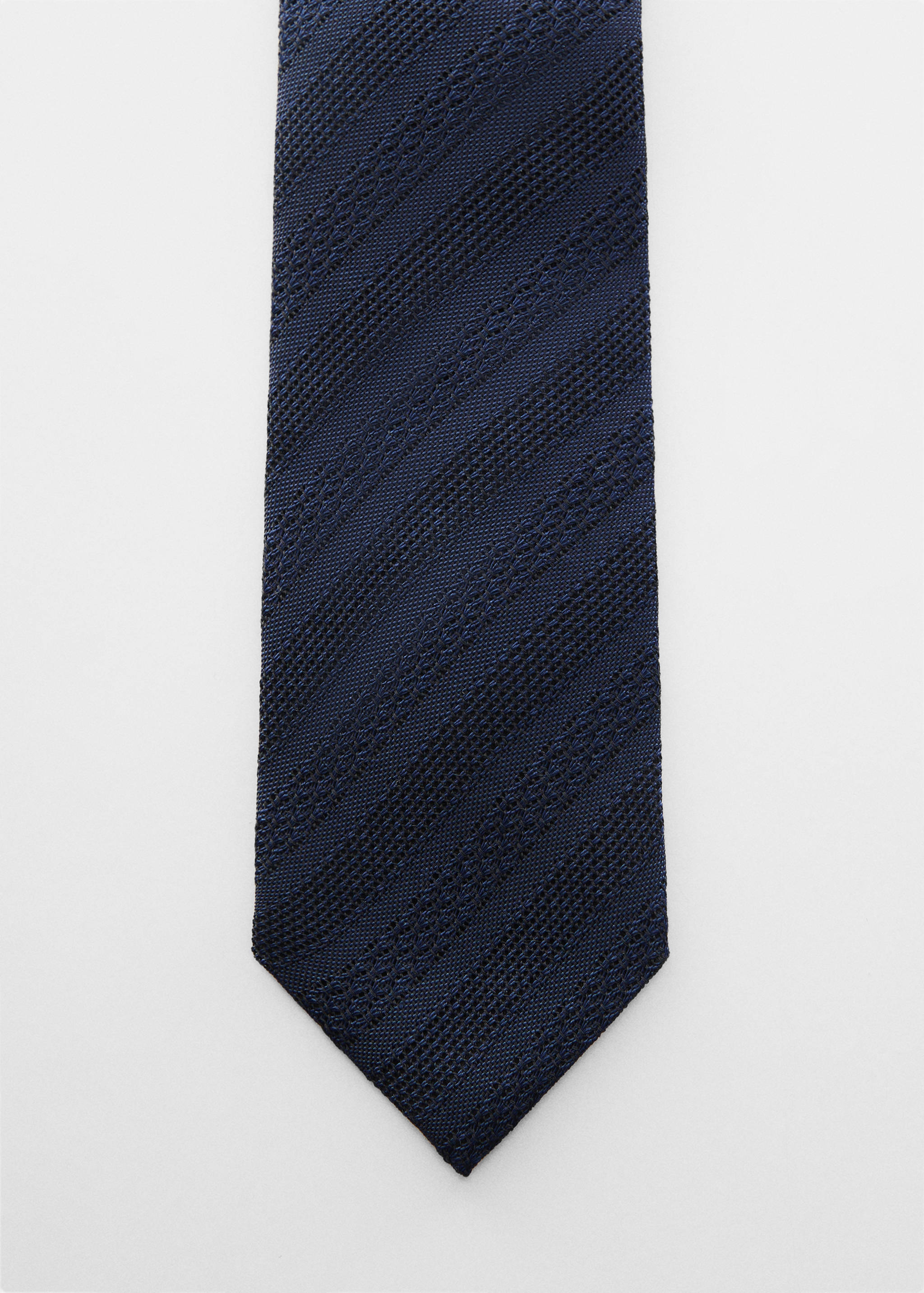 100% structured mulberry silk tie - null