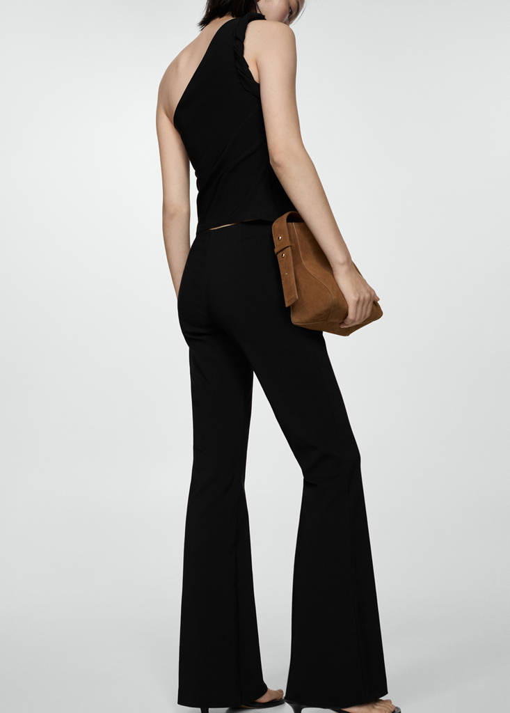 Trousers with ties — Black