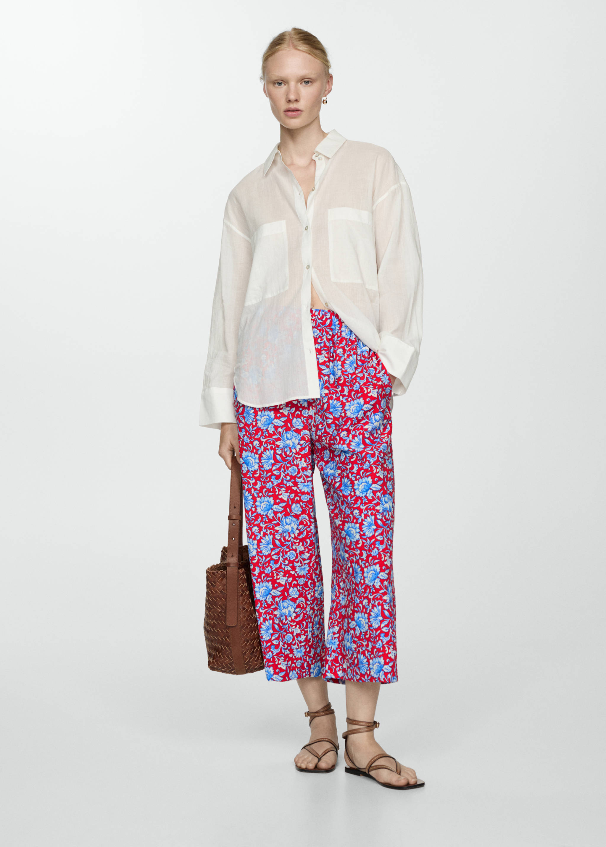 Floral print culotte trousers - Details of the article 6